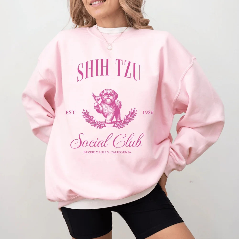 Shih tzu Martini Social Club Sweatshirt, Shih tzu, Shih tzu gift, Shih tzu shirt, Shih tzu mom, Shih tzu sweater, Dog mom, Shih tzu dog