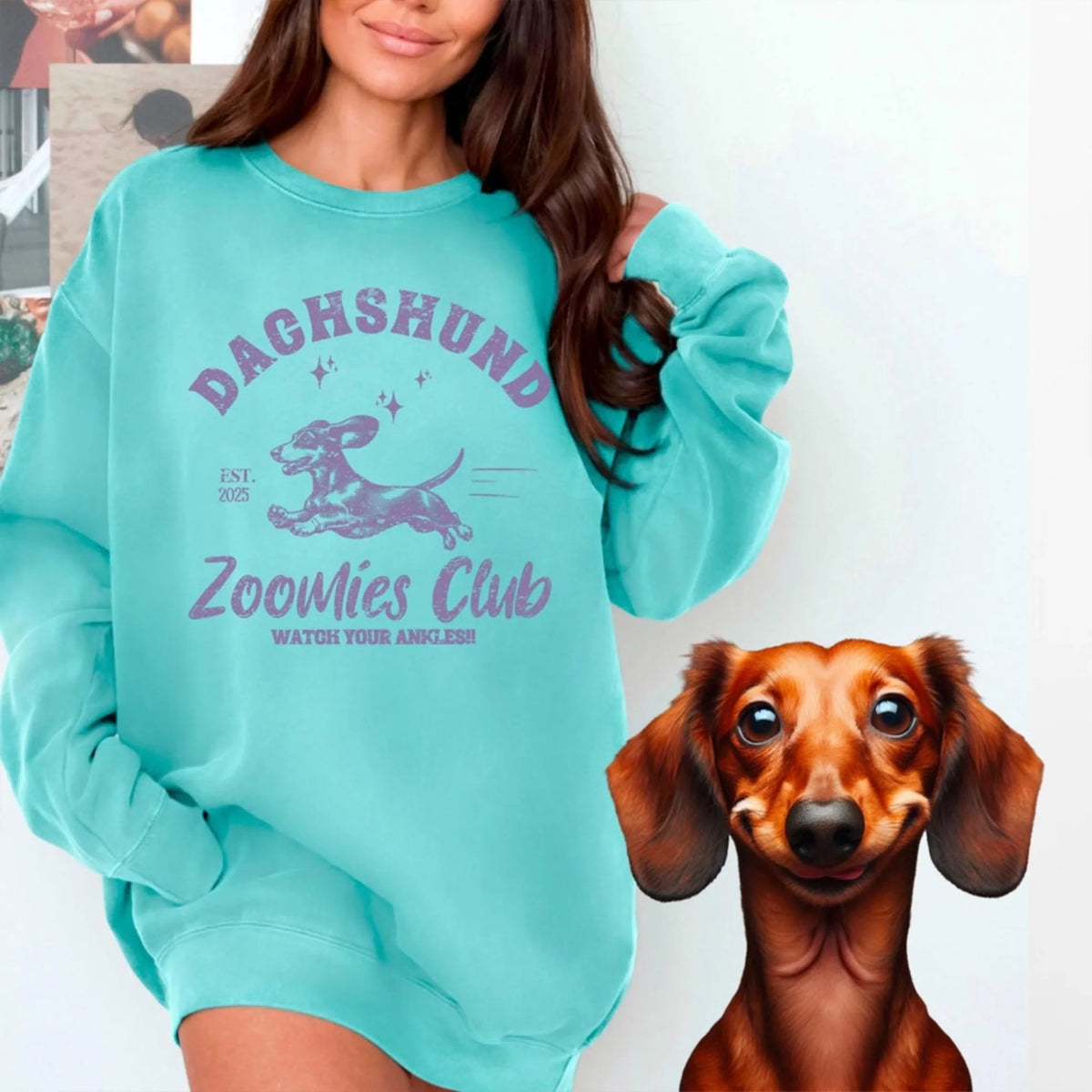 Dachshund Zoomies Club, Dog social club, Comfort Colors Shirt