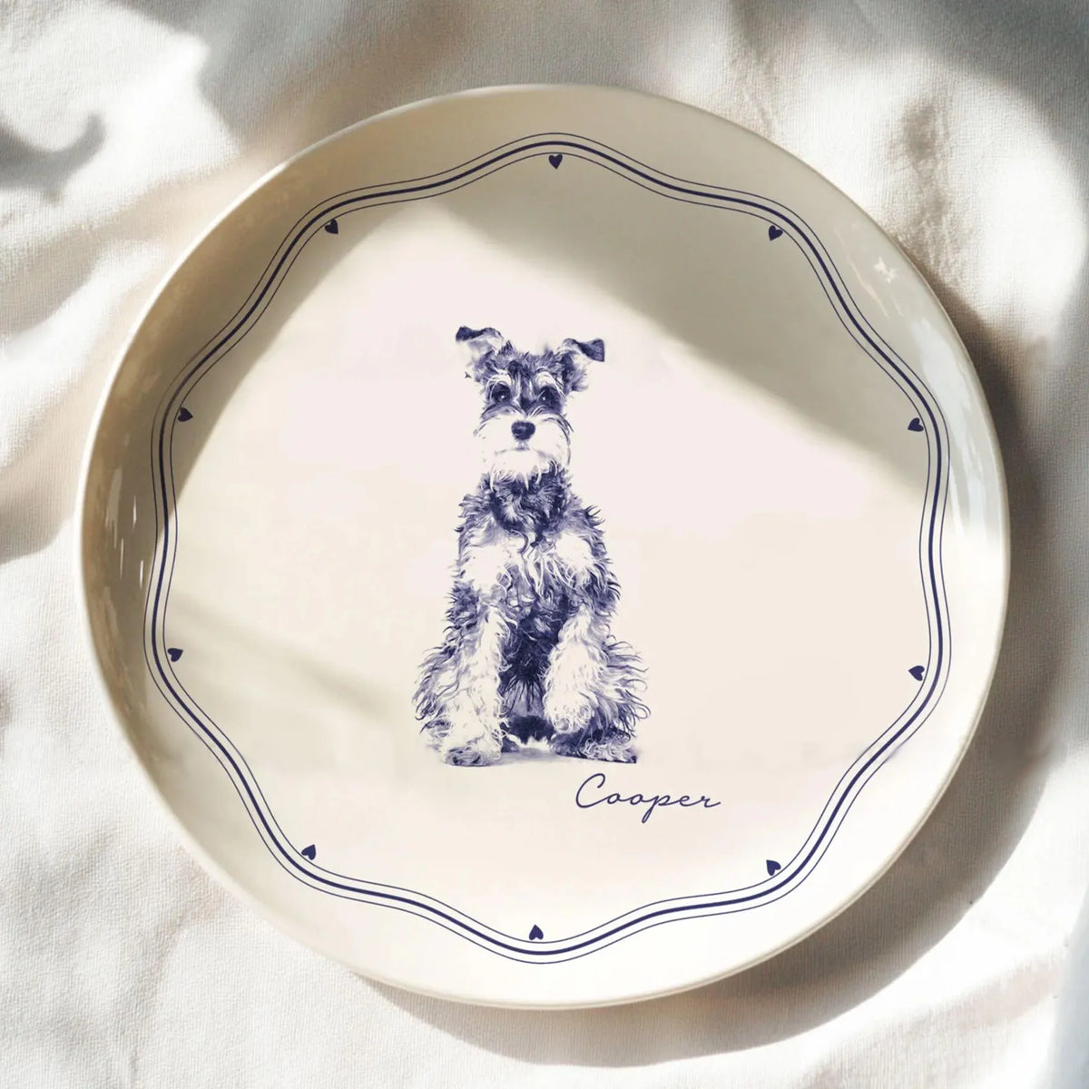 Personalized Pet Portrait from Photo Ceramic Custom Plate Dog Mom Gift Custom Pet Drawing Home Décor Pet Memorial Gift for Dog lovers