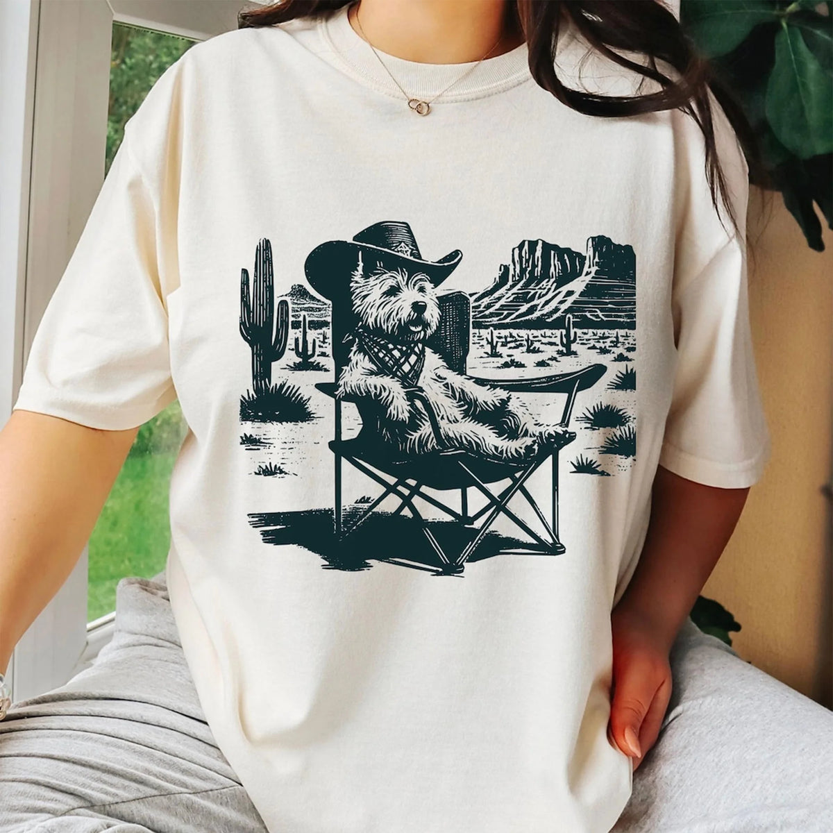 Vintage Westie UFO Shirt – Western Cowboy Westie Tee, Retro Alien Dog T-Shirt, Perfect Gift for Westie Mom, Dad &amp; Dog Lovers