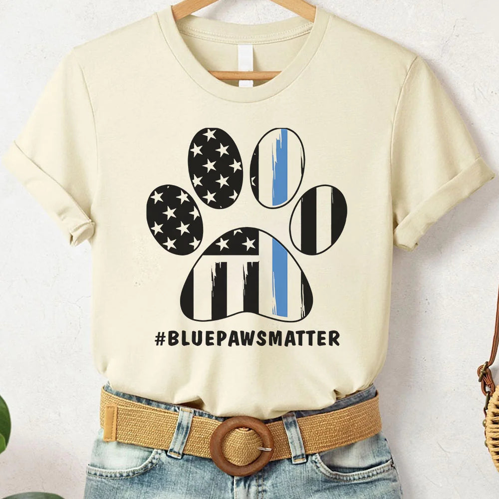 K-9 Police Dog Tee, Police Dog Shirts, Dog Paw T-Shirt, Thin Blue Line Dog Shirts, Police Dog Gifts, Support Police Tee, Blue Paws Shirts