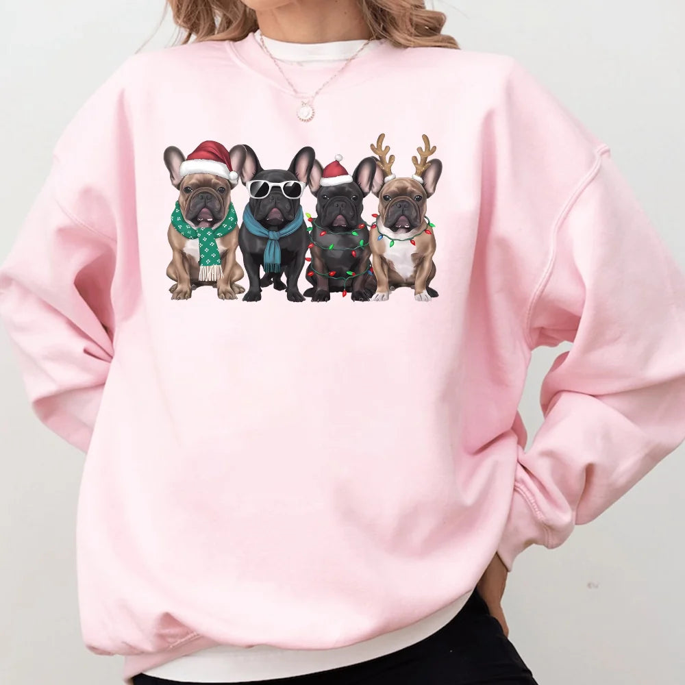 French Bulldog Sweatshirt, Xmas Dog Mom Shirts, Dog Lover Gifts, Xmas