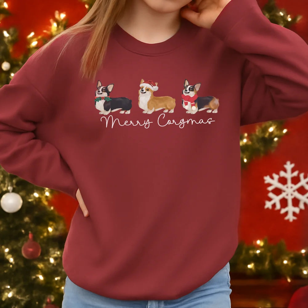 Corgi Christmas Sweatshirt, Corgi Shirt for Corgi Mom Sweatshirt, Corgi Mom Gift, Corgi Lover Gift, Gift for Corgi Mom, Gift for Corgi Lover