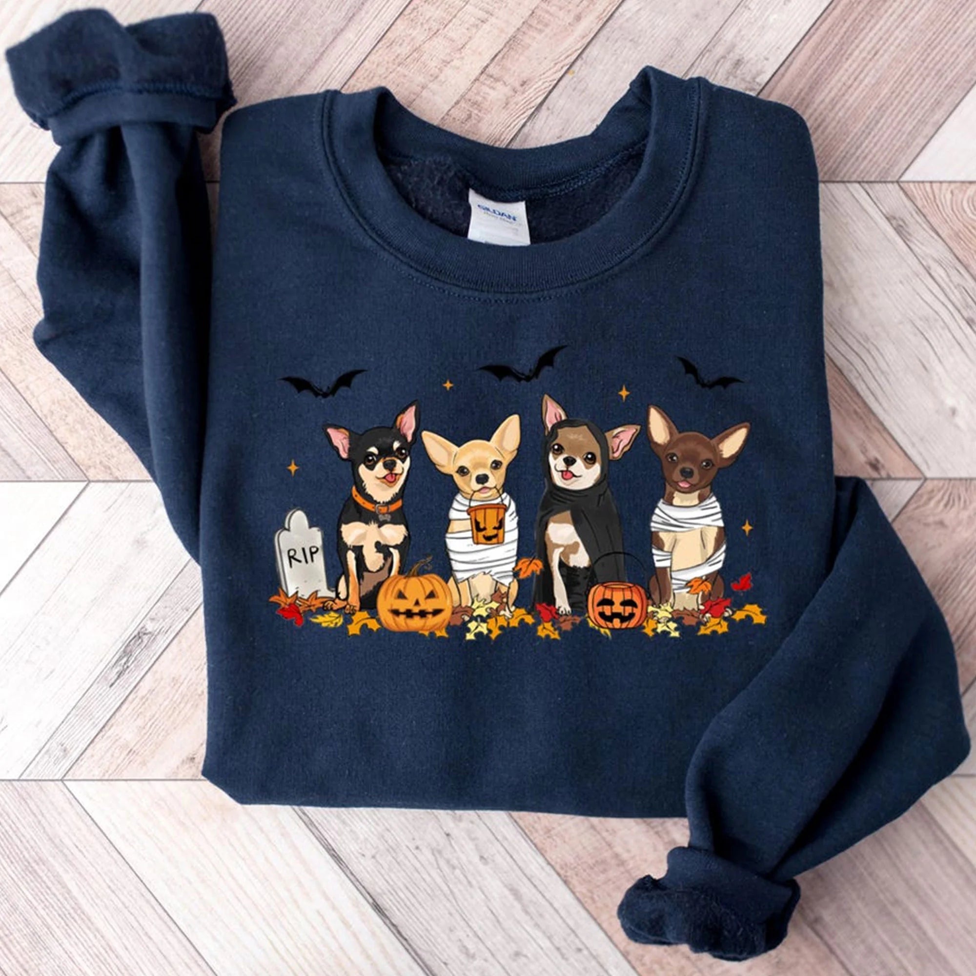 Halloween Dog Sweatshirt, Chihuahua Ghost Dogs sweatshirt, Halloween Sweatshirt, Halloween Sweater, Ghost Dog Shirt, chihuahua shirt