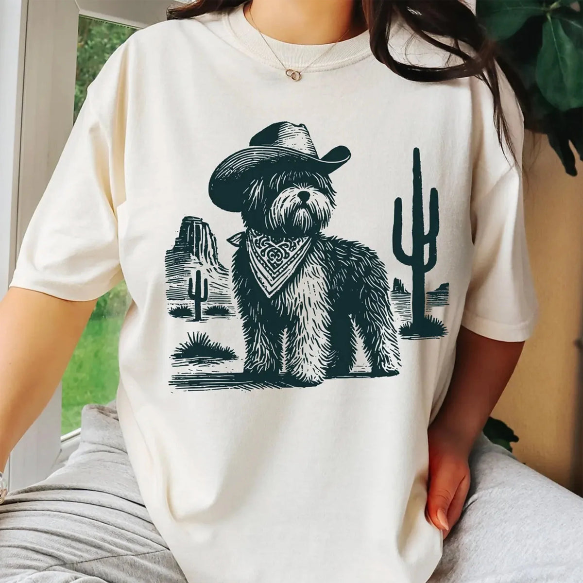 Vintage Coton de Tulear UFO Shirt – Western Cowboy Coton Tee, Retro Alien Dog T-Shirt, Gift for Coton Mom, Dad &amp; Dog Lovers