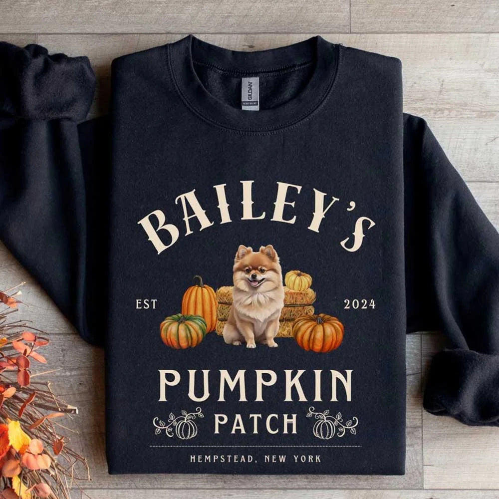 Pomeranian Sweatshirt, Fall Pomeranian Shirt, Gift for Pomeranian Owner, Fall Dog Shirt, Custom Dog Sweater for Thanksgiving
