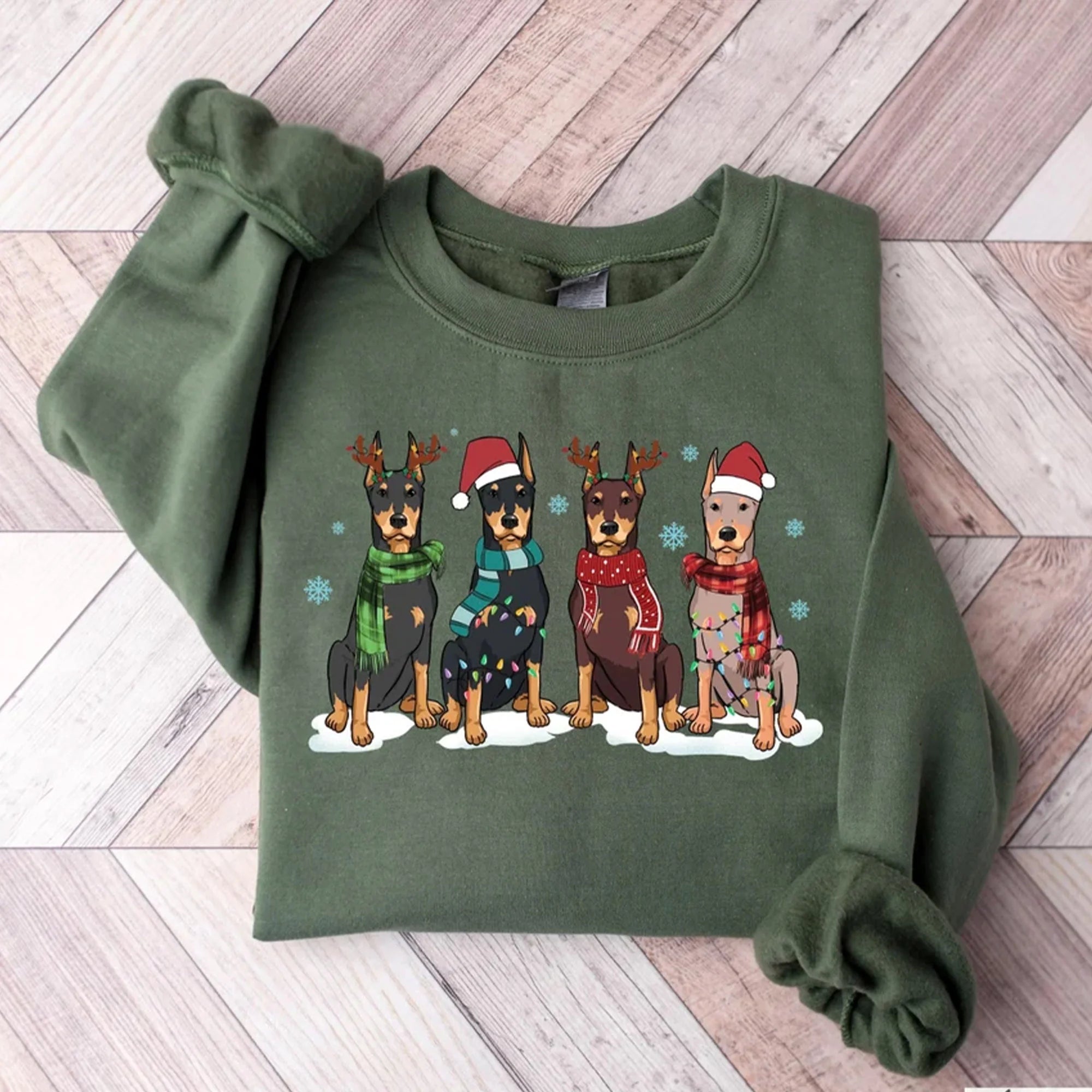 Christmas Doberman Sweatshirt, Christmas Dog Shirt, Xmas Doberman Tshirt, Funny Christmas Gifts, Doberman Mom Shirt, Doberman Lover Shirt