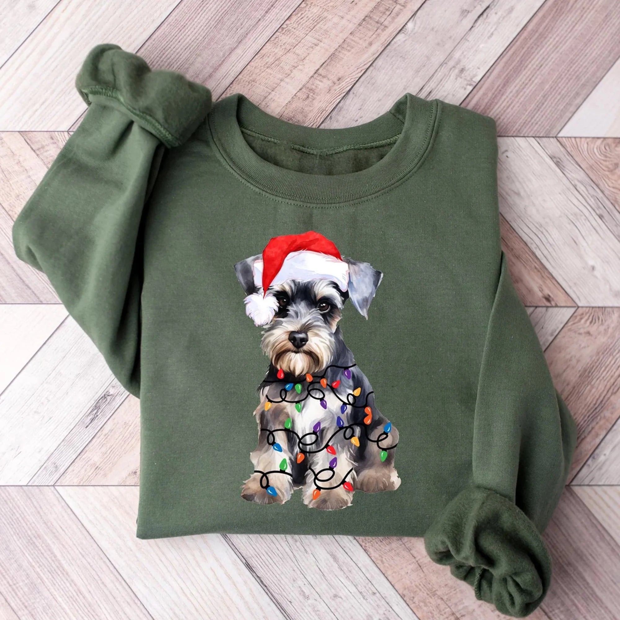 Christmas Schnauzer Sweatshirt, Schnauzer Christmas Sweater, Dog Mom Christmas Tshirt, Christmas Dog Lover Gift, Dog Owner Christmas Hoodie