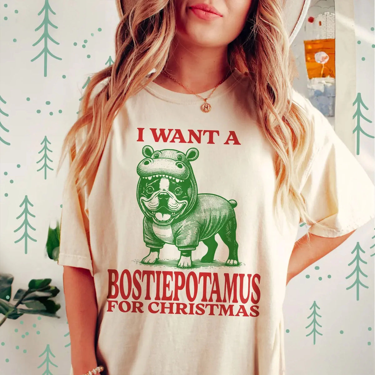 Funny Christmas Boston Terrier T-Shirt, Xmas Bostie Graphic Shirt Holiday Dog Mom Gift Paw Mama Pet Owner Top Xmas Bostie Shirt Holiday Boston