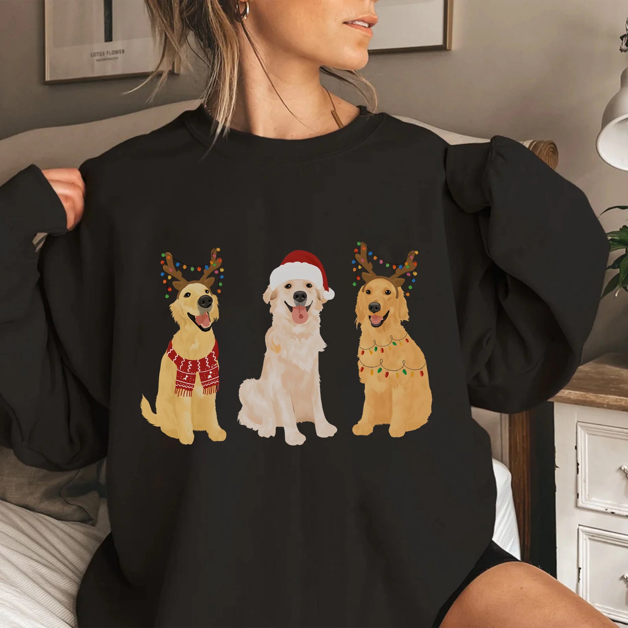Golden Retriever Christmas Sweatshirt, Golden Retriever, Golden Retriever Christmas, Golden retriever xmas, Golden Retriever gifts