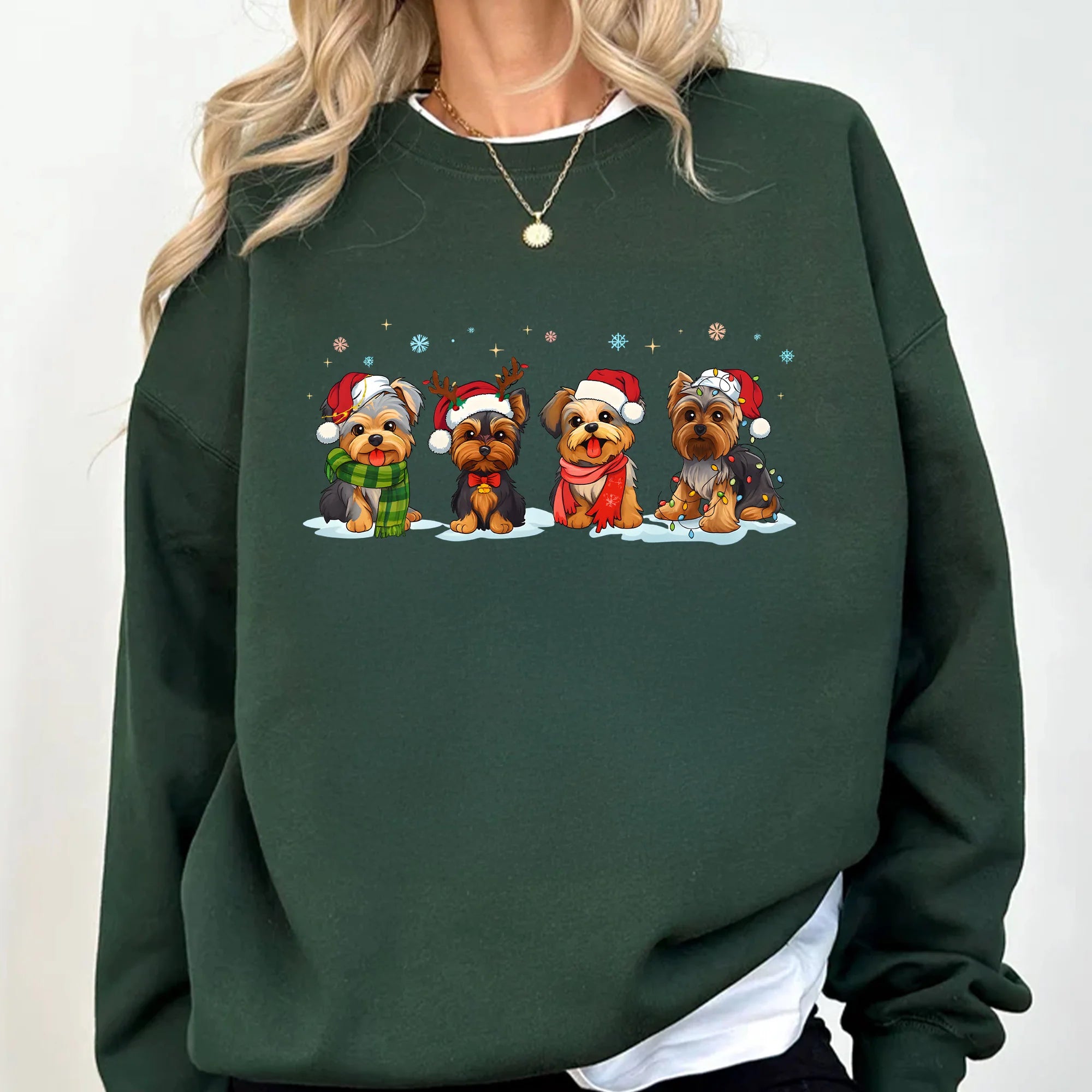 Christmas Yorkshire Terrier Sweatshirt, Christmas Dog Shirt, Yorkie Mom Shirt, Christmas Shirt, Dog Mom Sweatshirt, Holiday Sweatshirt