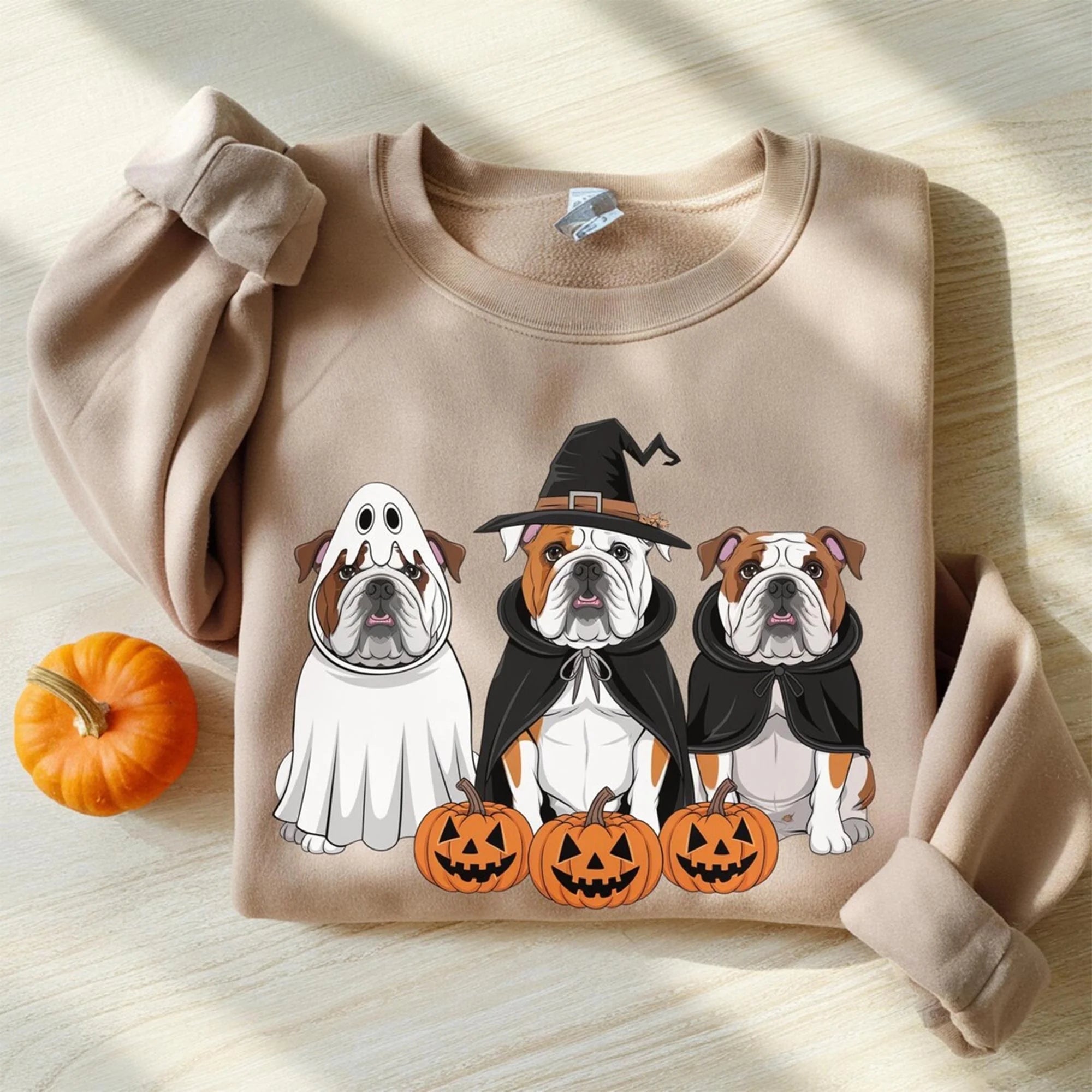 Halloween Bulldog Ghost Dogs sweatshirt, Halloween Dog Shirt, Halloween Crewneck Sweater, Ghost Sweatshirt, Ghost Dog Shirt, Spooky Season
