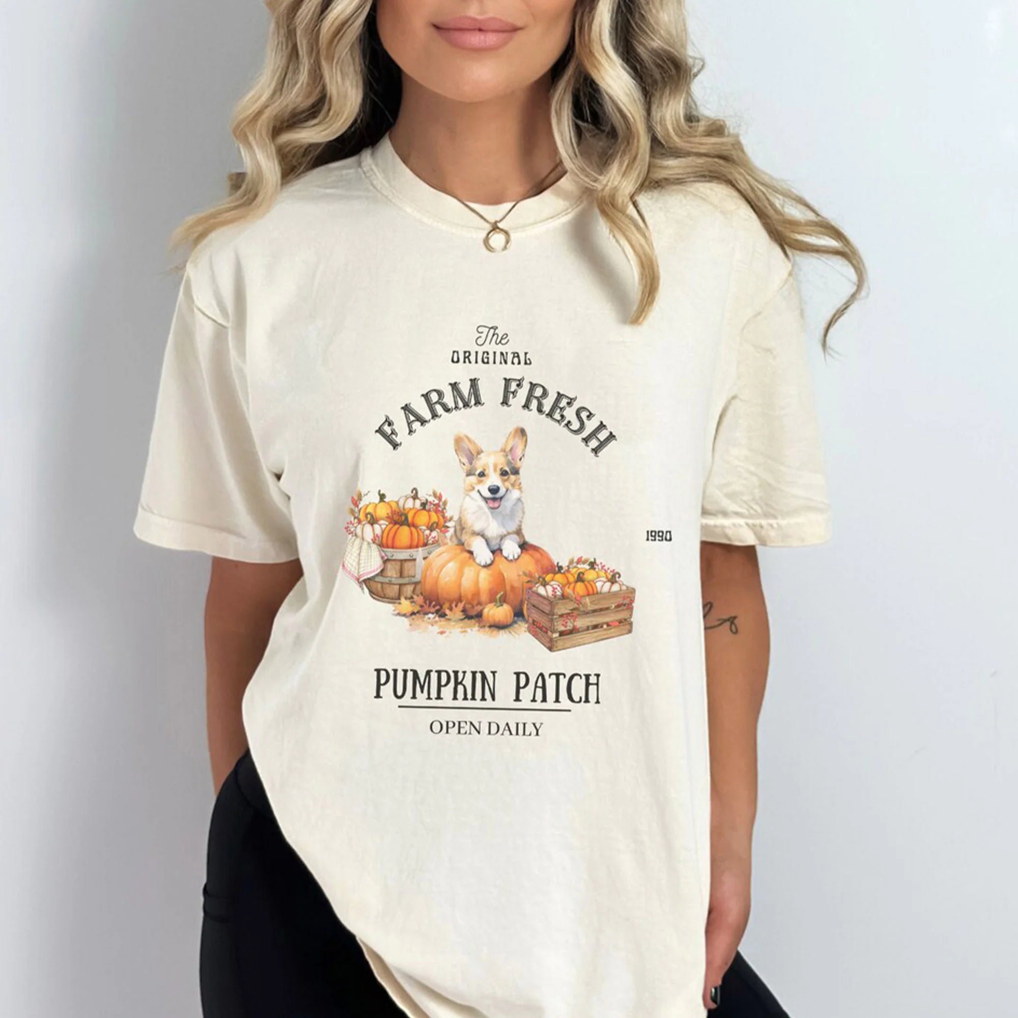 Pumpkin patch corgi T-shirt, Pumpkin Patch shirt