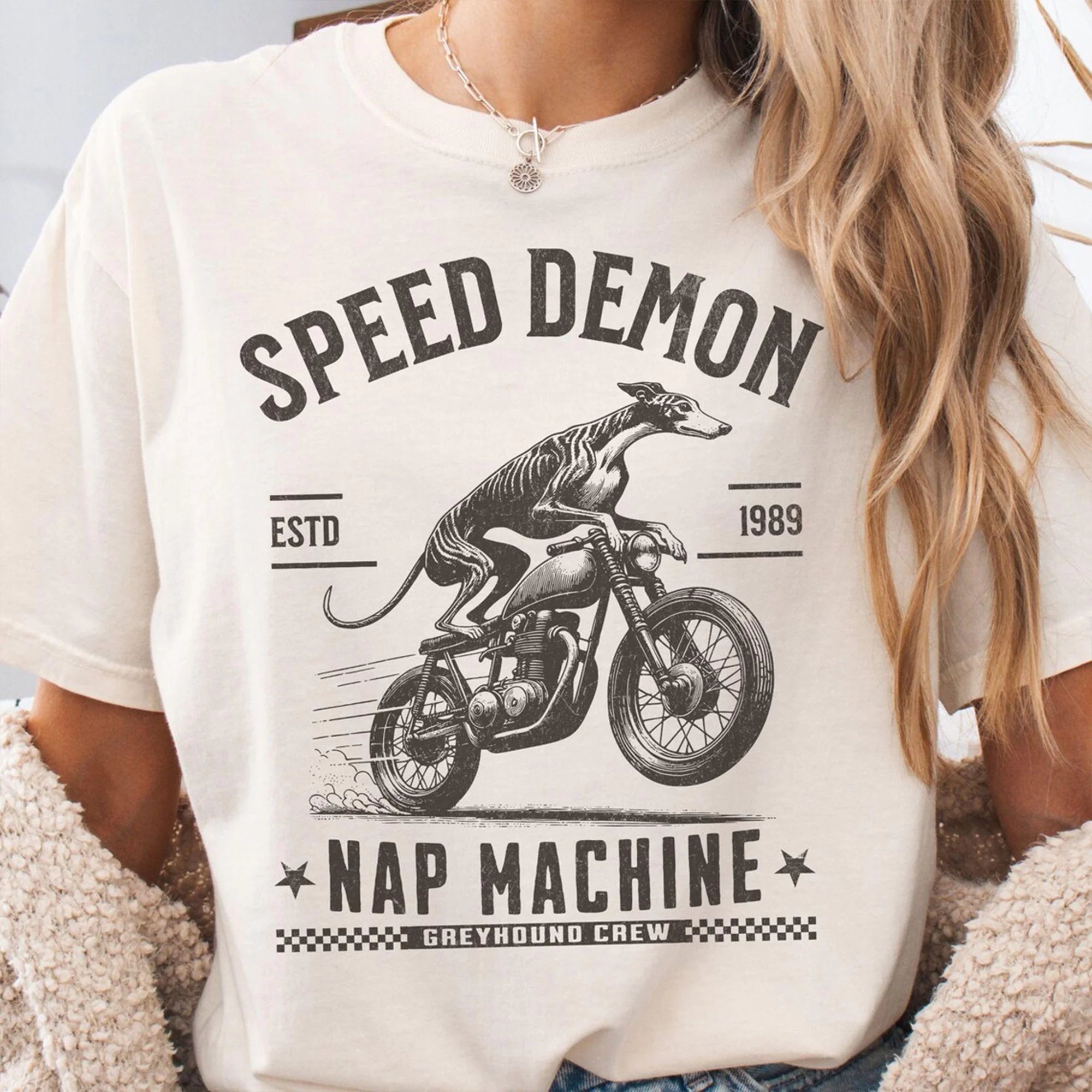 Funny Vintage Greyhound T-Shirt – Comfort Colors Cotton Shirt