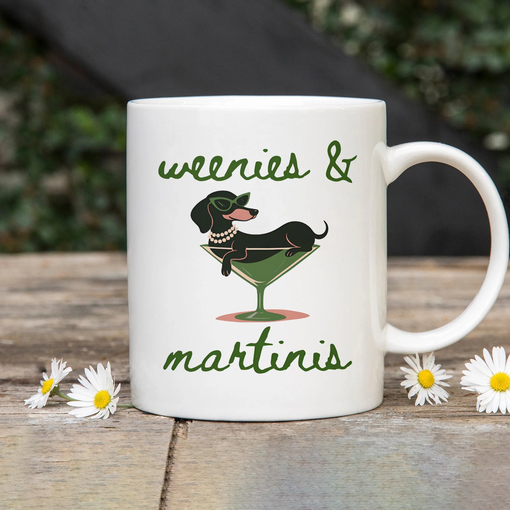 Weenies and Martinis DACHSHUND Weenie Tini Wiener Coffee Mug Dog