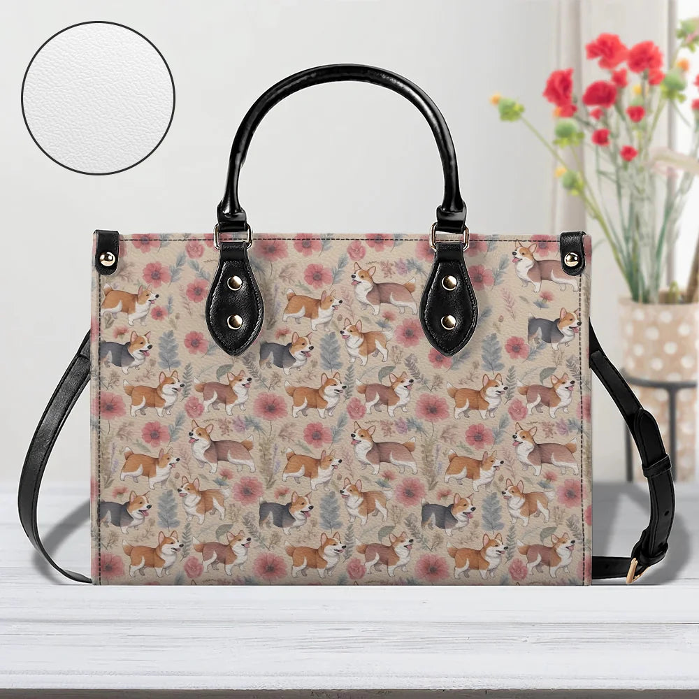 Vintage Corgi Handbag, Cute Dog Lover Handbag