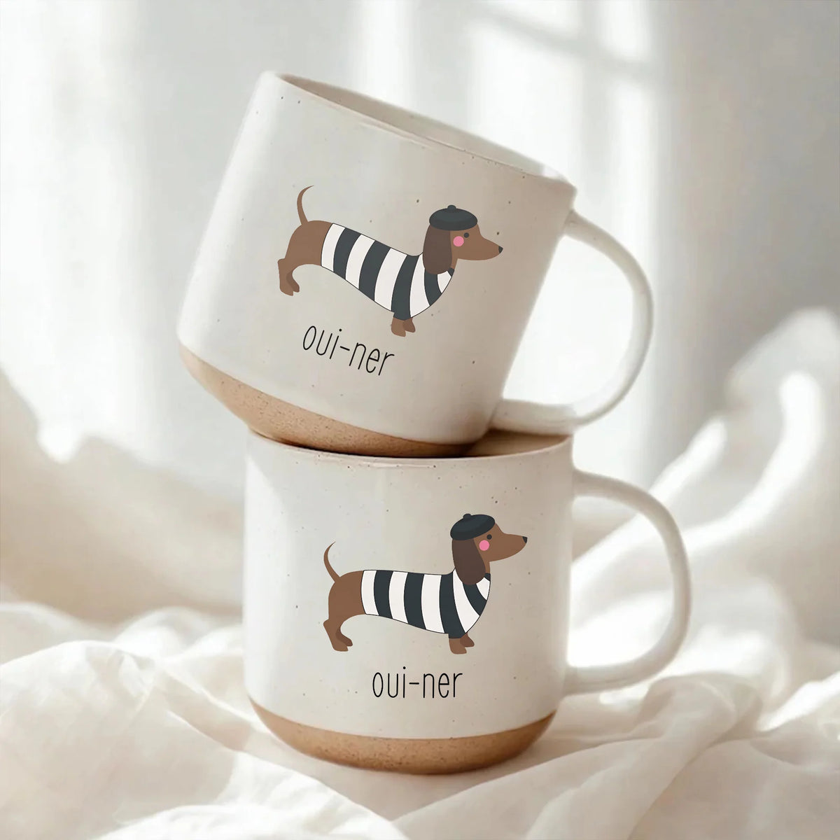French Weenie Dog Mug, Funny Dachshund Mug, Dog Mom Dad Gift