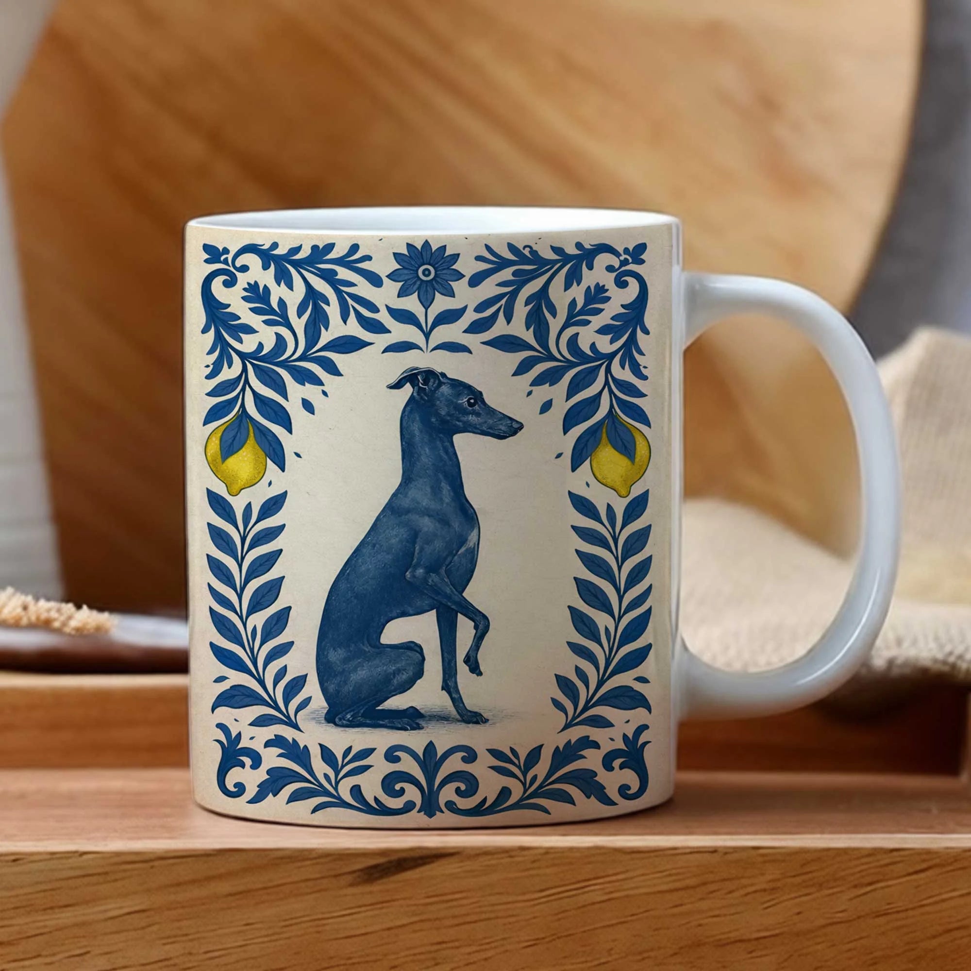 Italian Greyhound Tile Pattern Mug – Italian Greyhound Art Gift