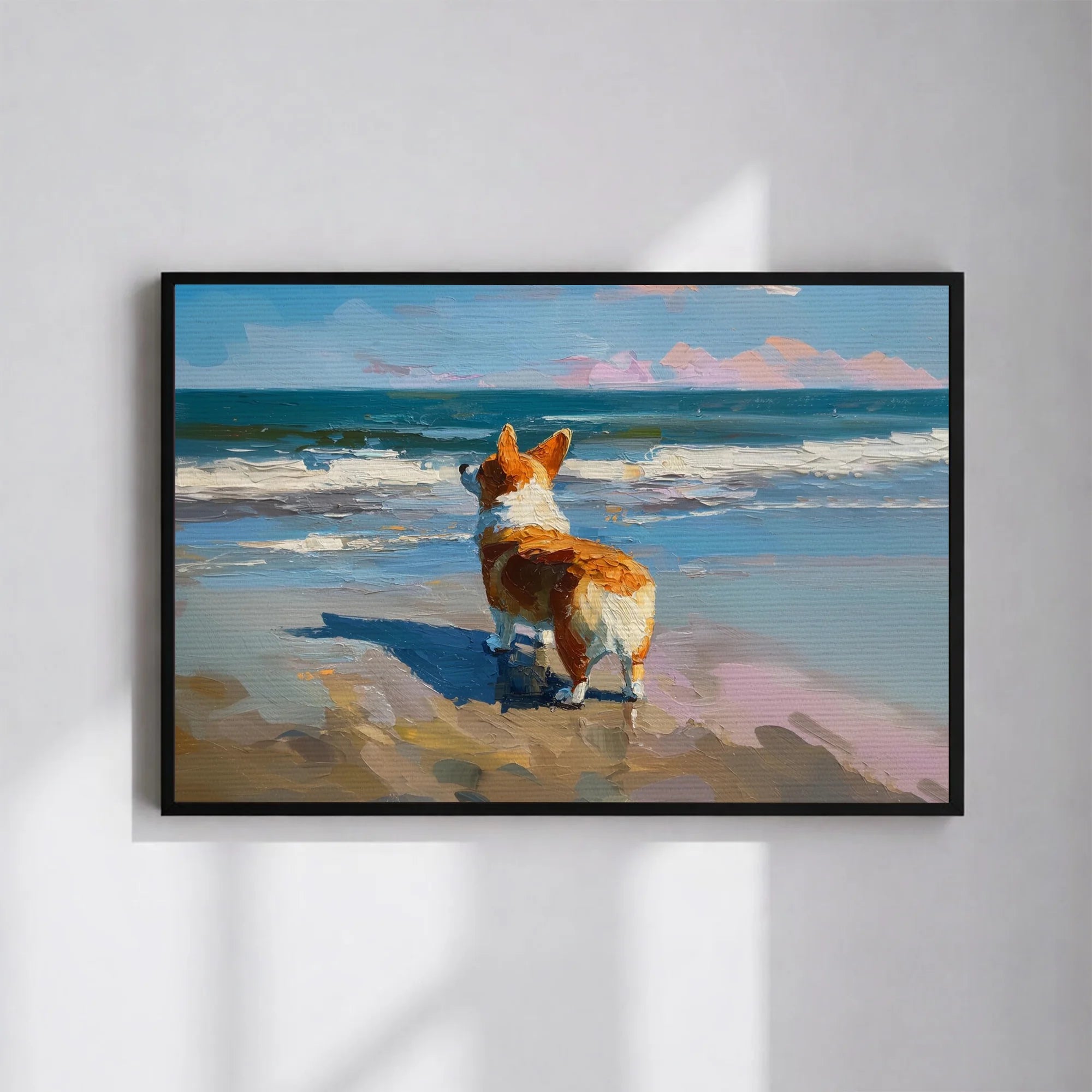 Dachshund Couch Print Framed Funny Martini Dog Bar Cart Art copy