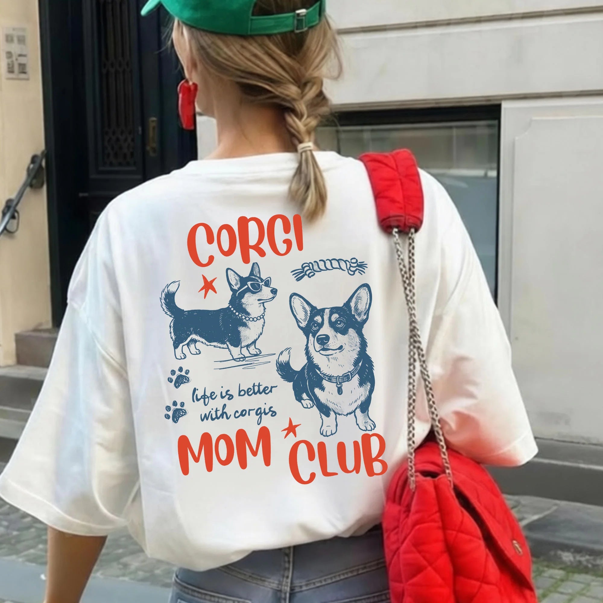 Corgi Mom Club T-Shirt Comfort Colors Retro Dog Mom Gift