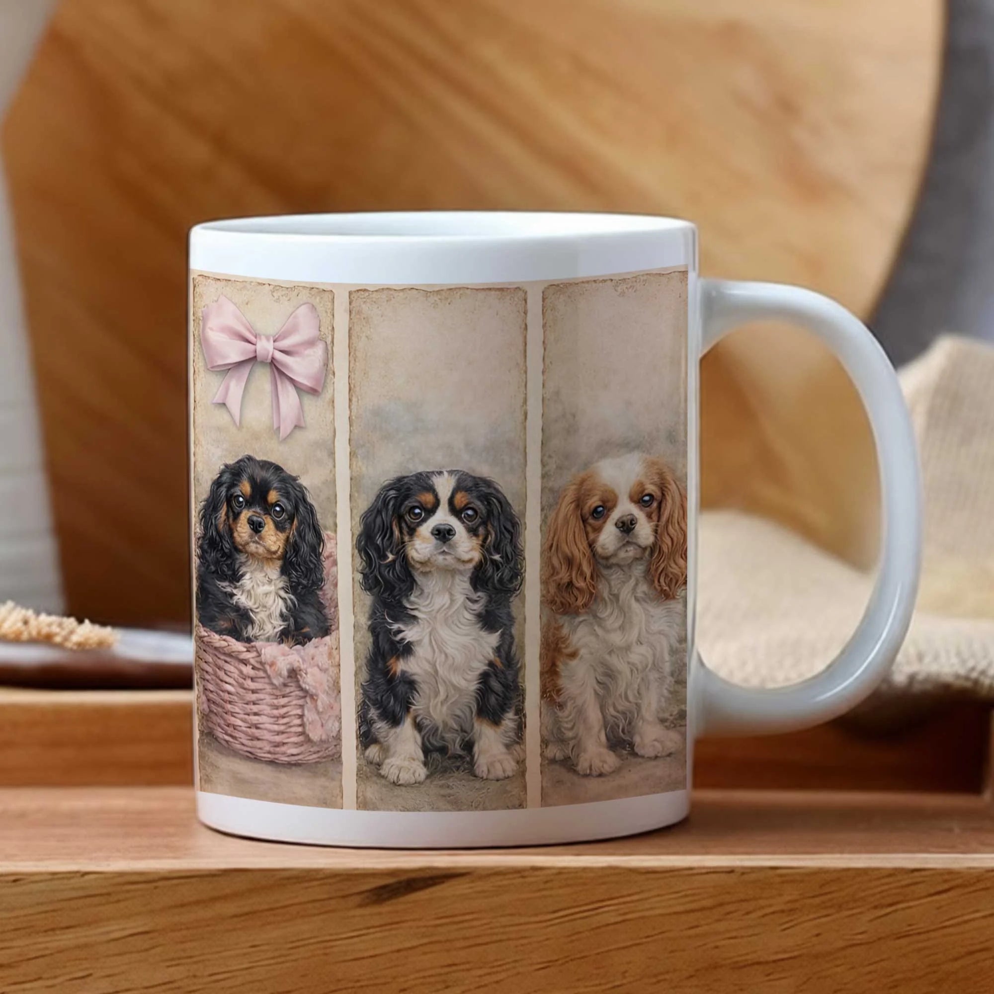 Cavalier King Charles Spaniel Puppies Mug Ceramic Coffee Cup
