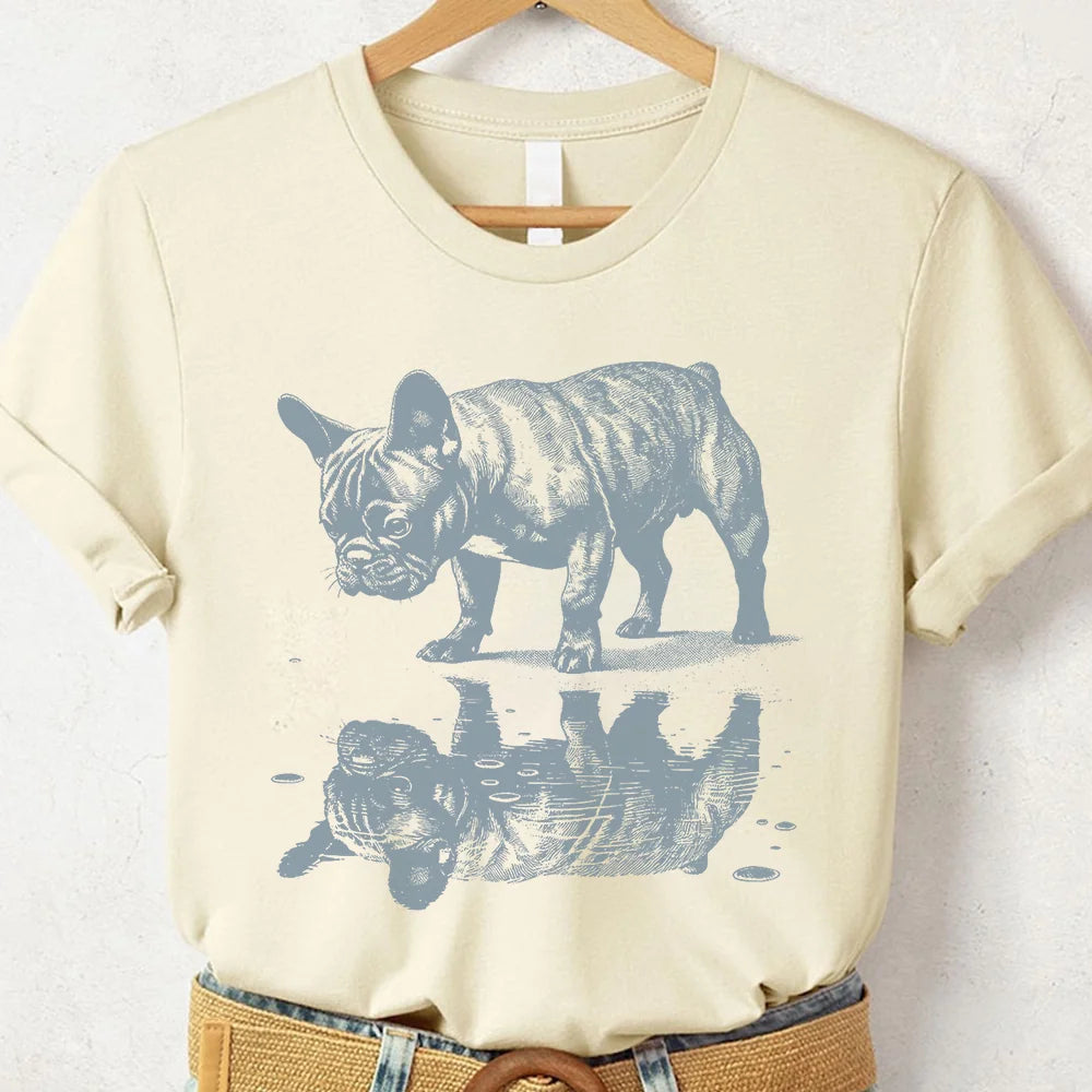 French Bulldog Reflection t-Shirt Funny Frenchie Dog Tee Sweatshirt