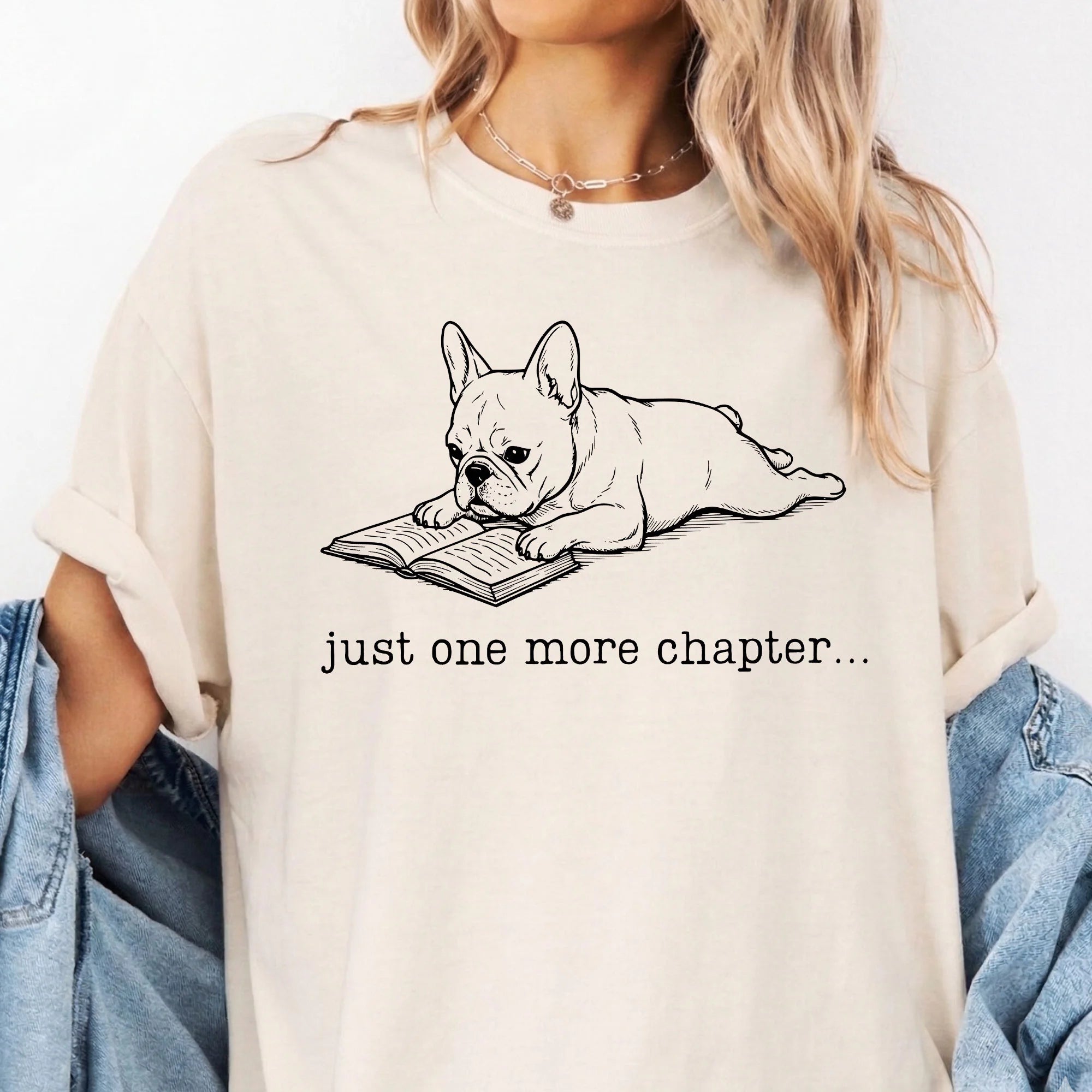 French Bulldog Reading Shirt, Frenchie Mom Tee, Book Lover Gift