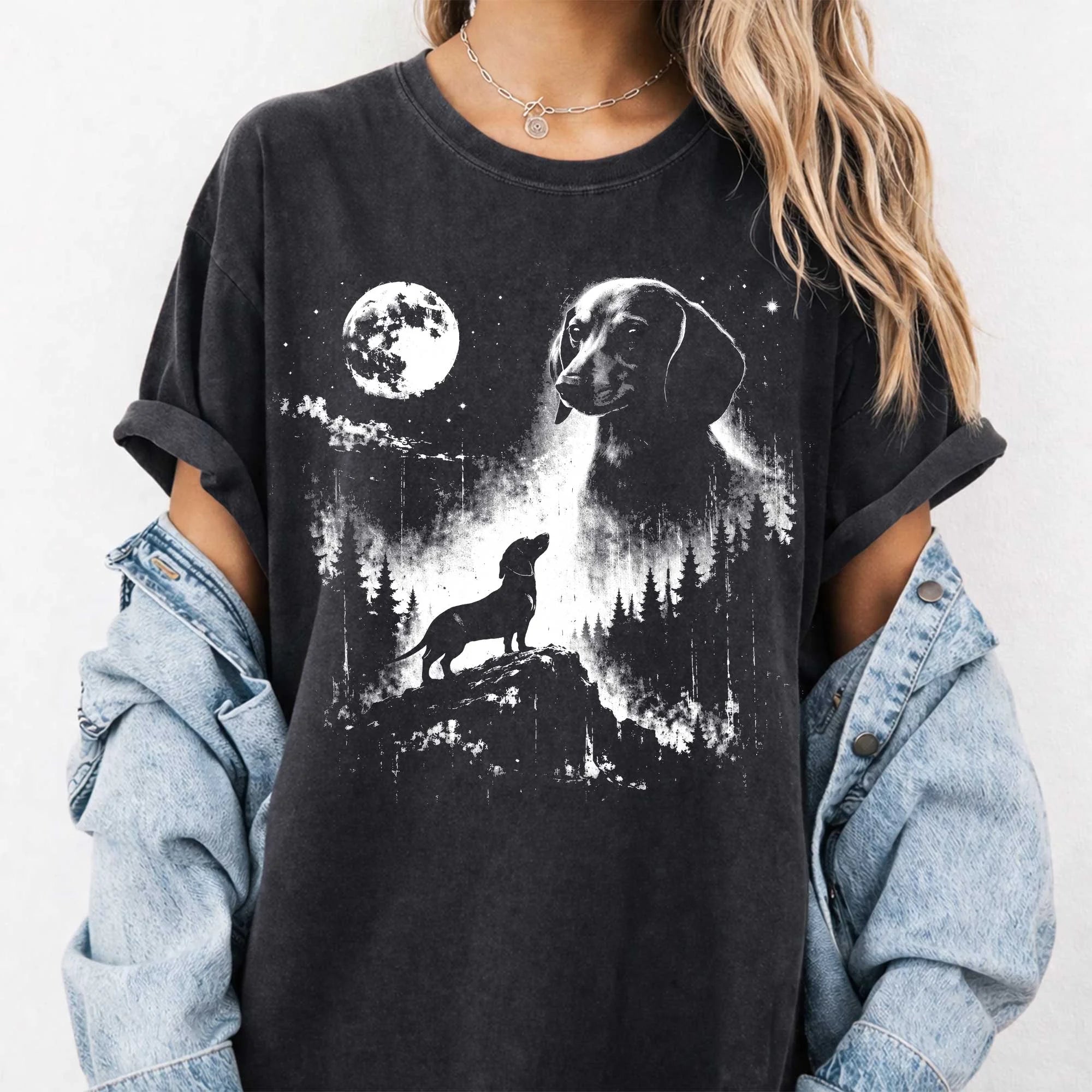 Dachshund Shirt Weiner Dog Oversized Comfort Colors Tee Unisex