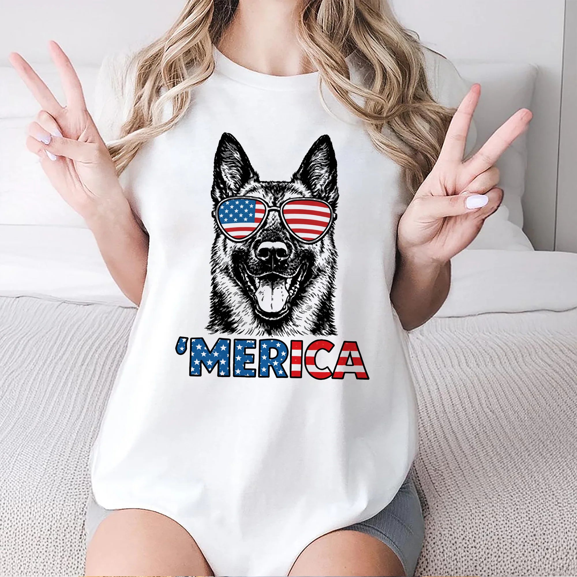 Belgian Malinois Merica Shirt Patriotic Dog Lover 4th July Gift