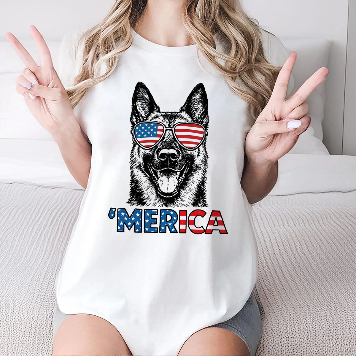 Belgian Malinois Merica Shirt Patriotic Dog Lover 4th July Gift