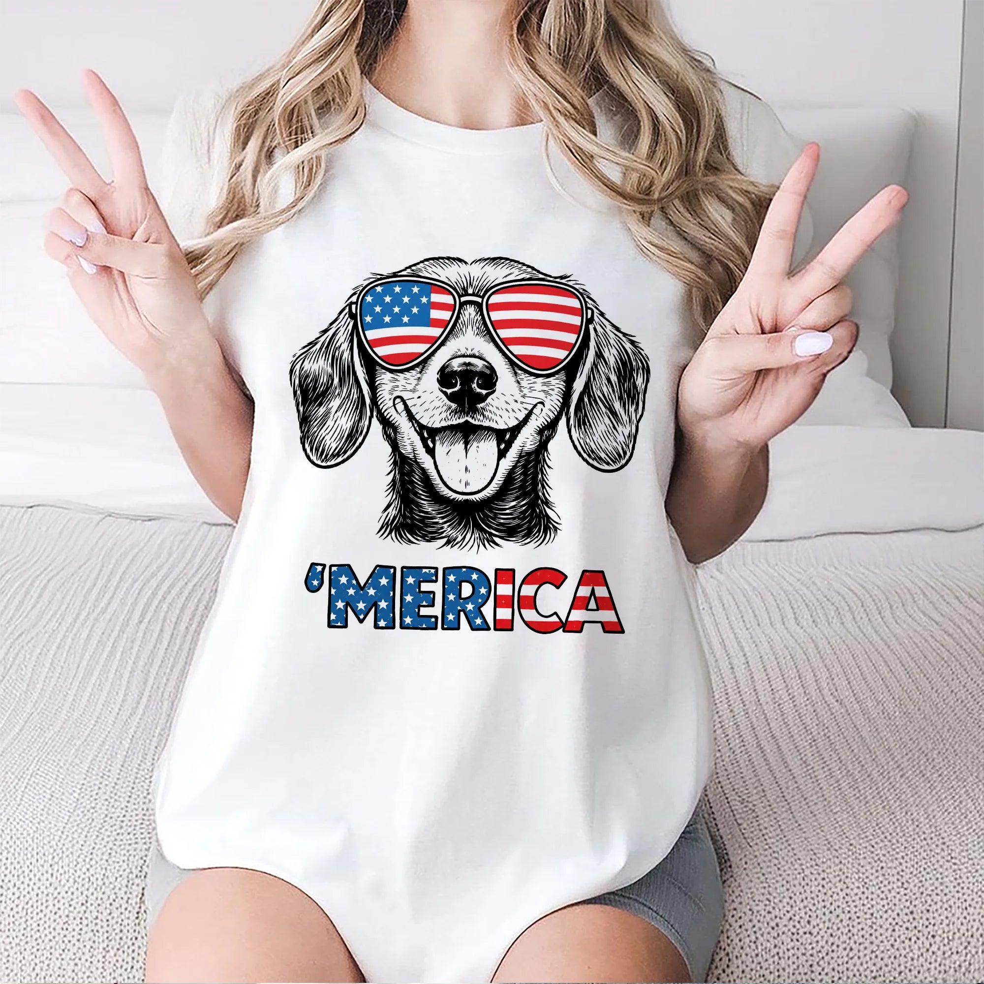 Dachshund Merica Shirt | Patriotic Dog Tee | 4th July Gift