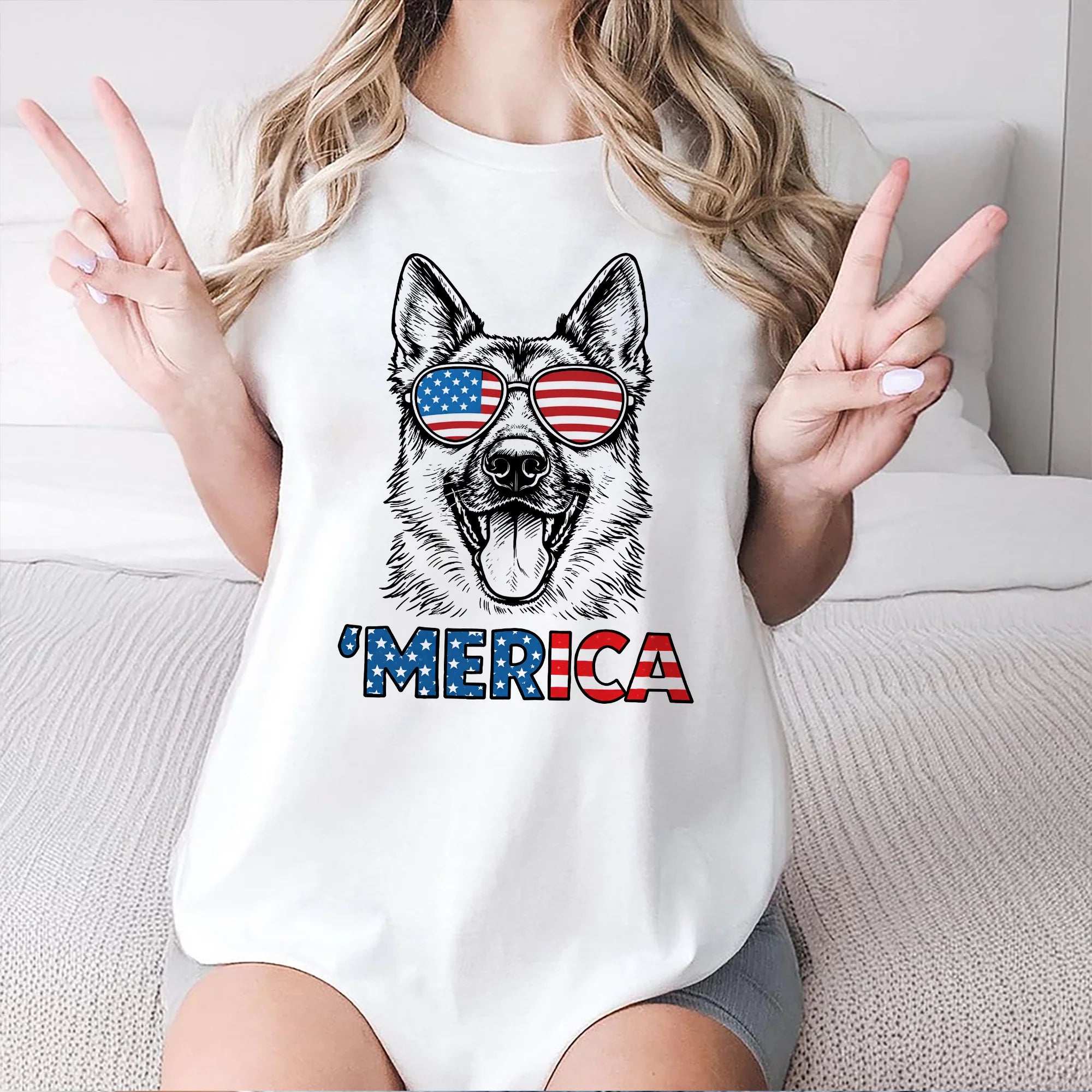 German Shepherd Merica Shirt | Patriotic GSD Tee | 4th July Gift
