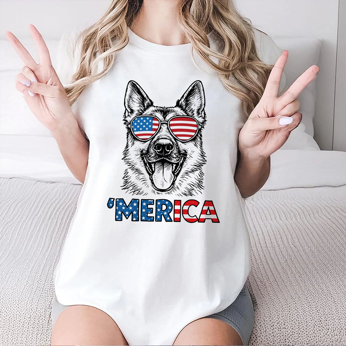 German Shepherd Merica Shirt | Patriotic GSD Tee | 4th July Gift