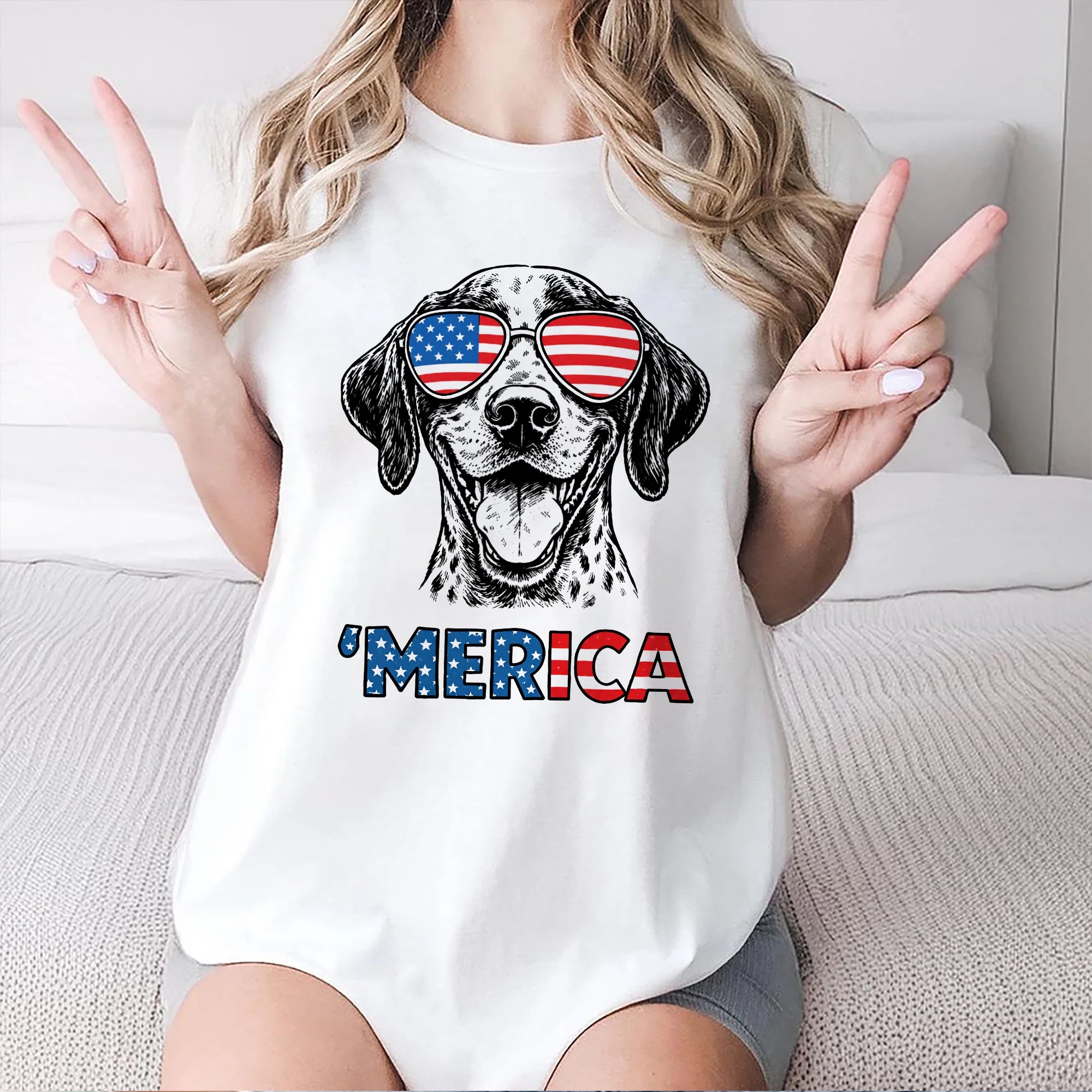 German Shorthaired Pointer Merica Shirt | Patriotic GSP Tee | July 4th Gift