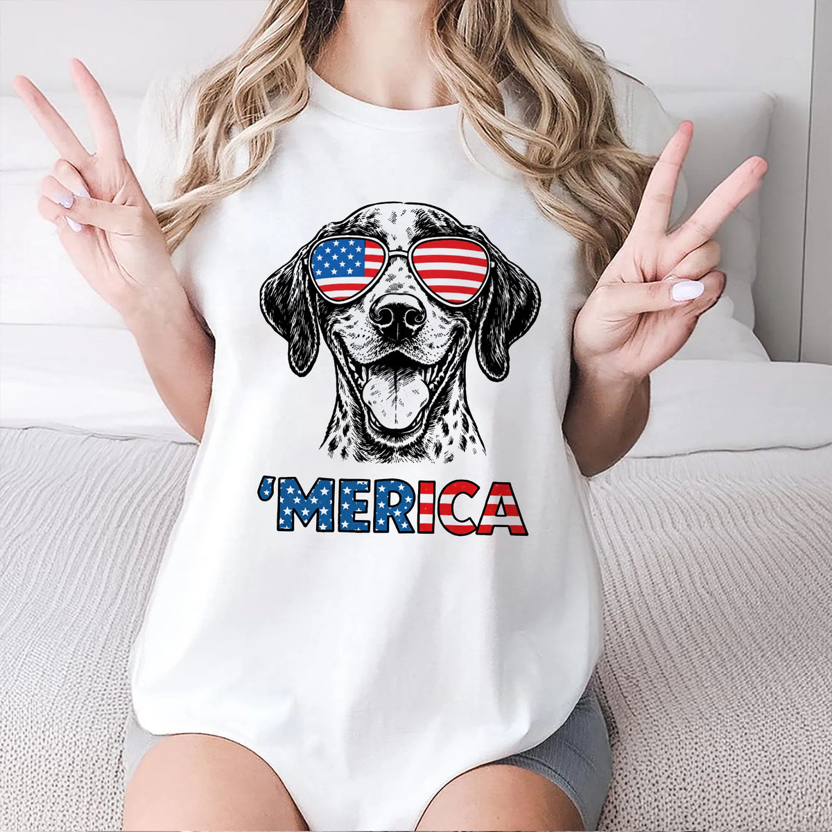German Shorthaired Pointer Merica Shirt | Patriotic GSP Tee | July 4th Gift