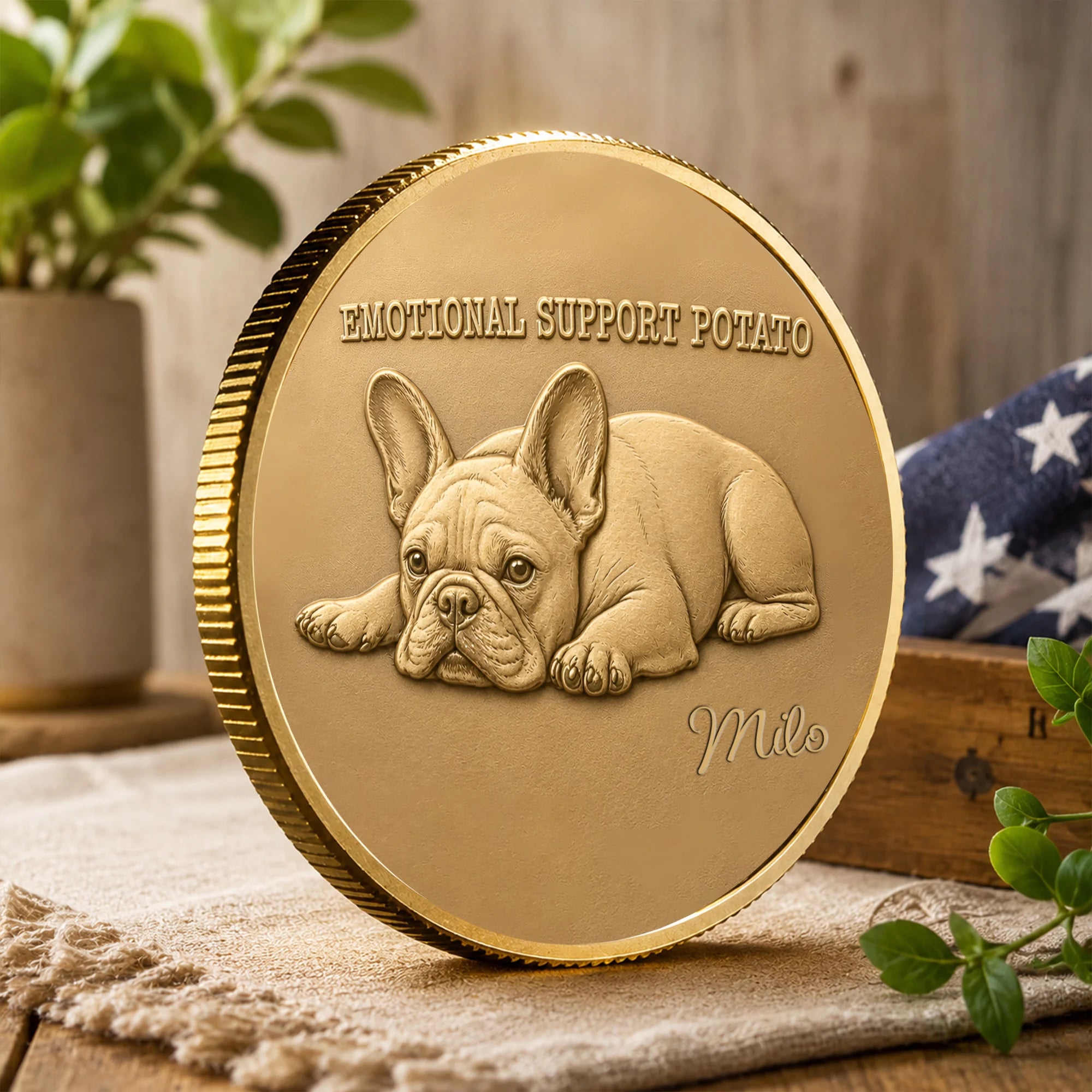 French Bulldog Mama Commemorative Coin Personalized Dog Mom Gift