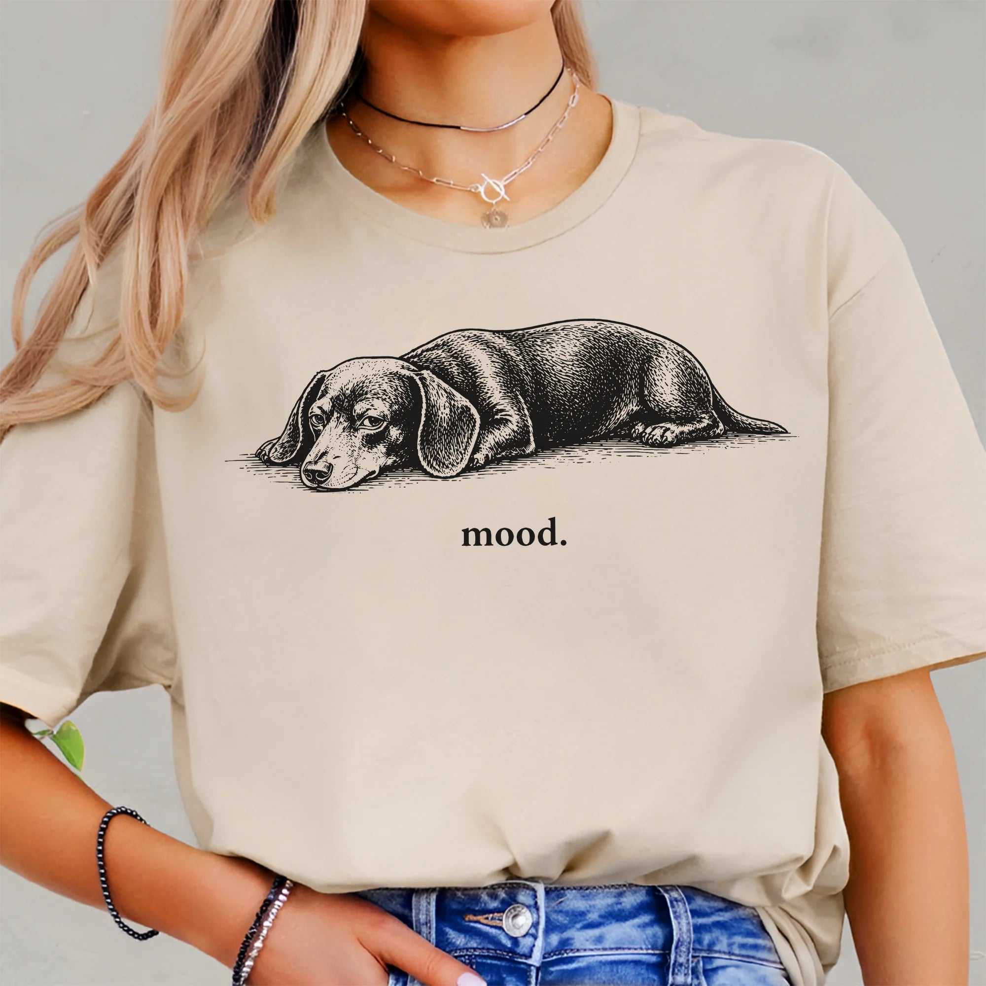 Funny Dachshund Mood Shirt, Wiener Dog Lover Comfort Colors Tee