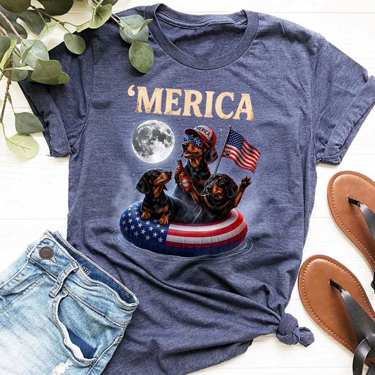 Merica Dog Shirt, Retro Patriotic America 250th Anniversary Vintage Tee