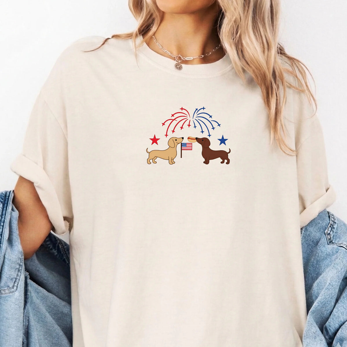 Patriotic Dogs Shirt, 4th of July Comfort Colors Dog Tee
