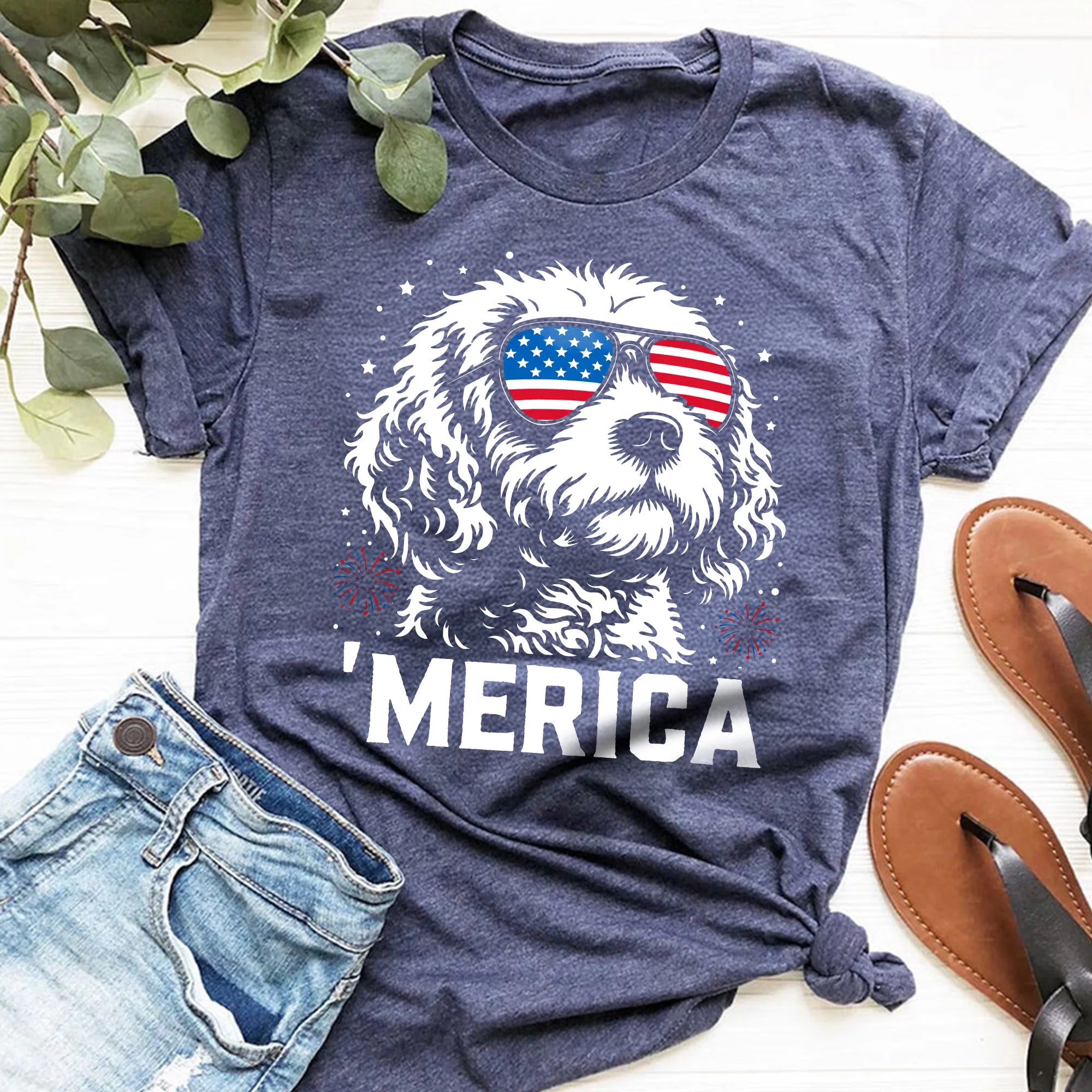Cavapoo 4th of July Shirt | Patriotic Dog Gift Tee