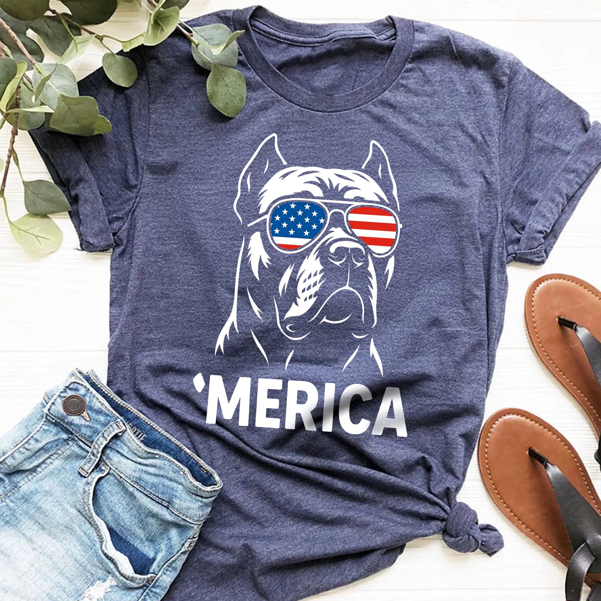 Cane Corso Merica Shirt, Patriotic USA 4th July Dog Tee