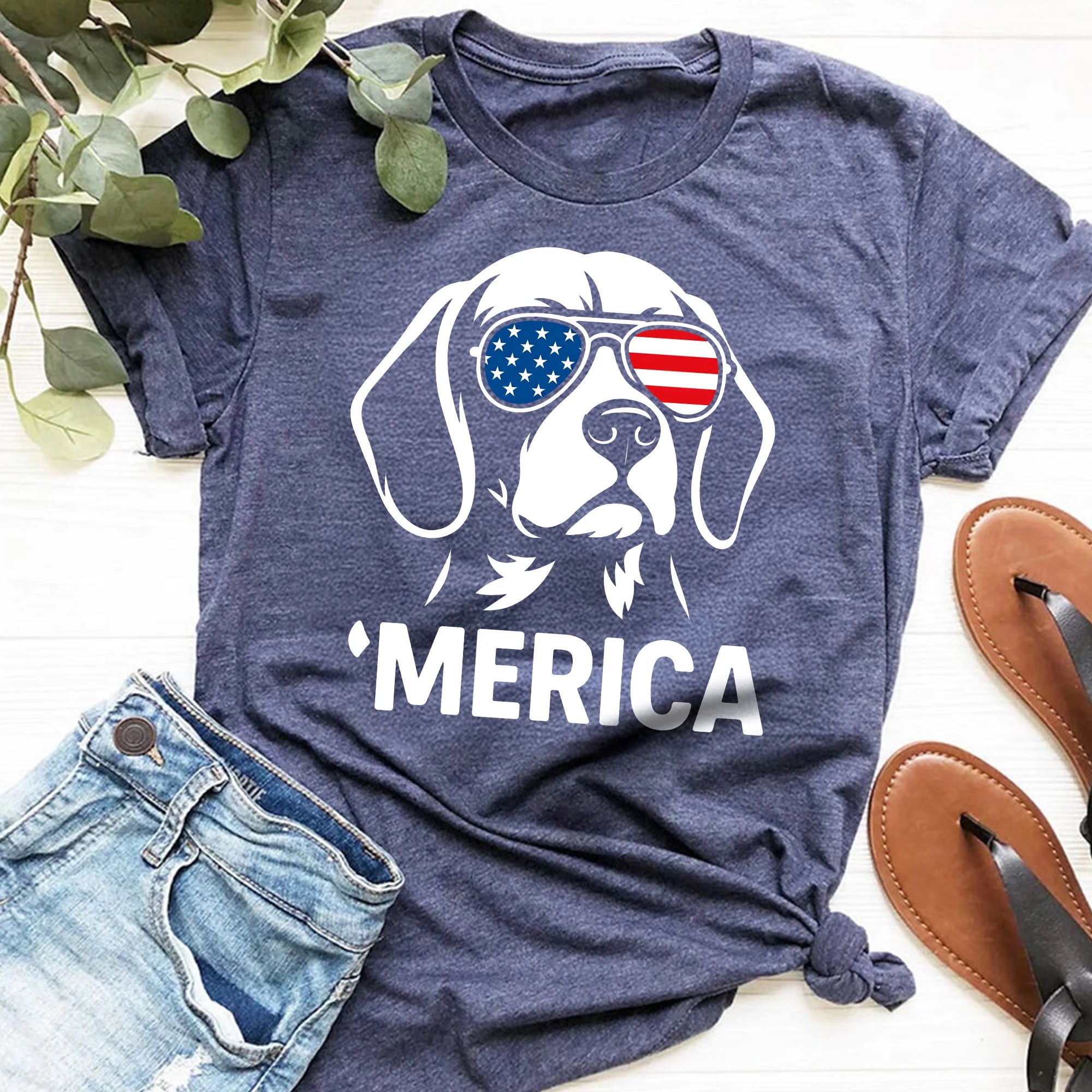 Merica Beagle Dog 4th of July Patriotic USA Lover Shirt