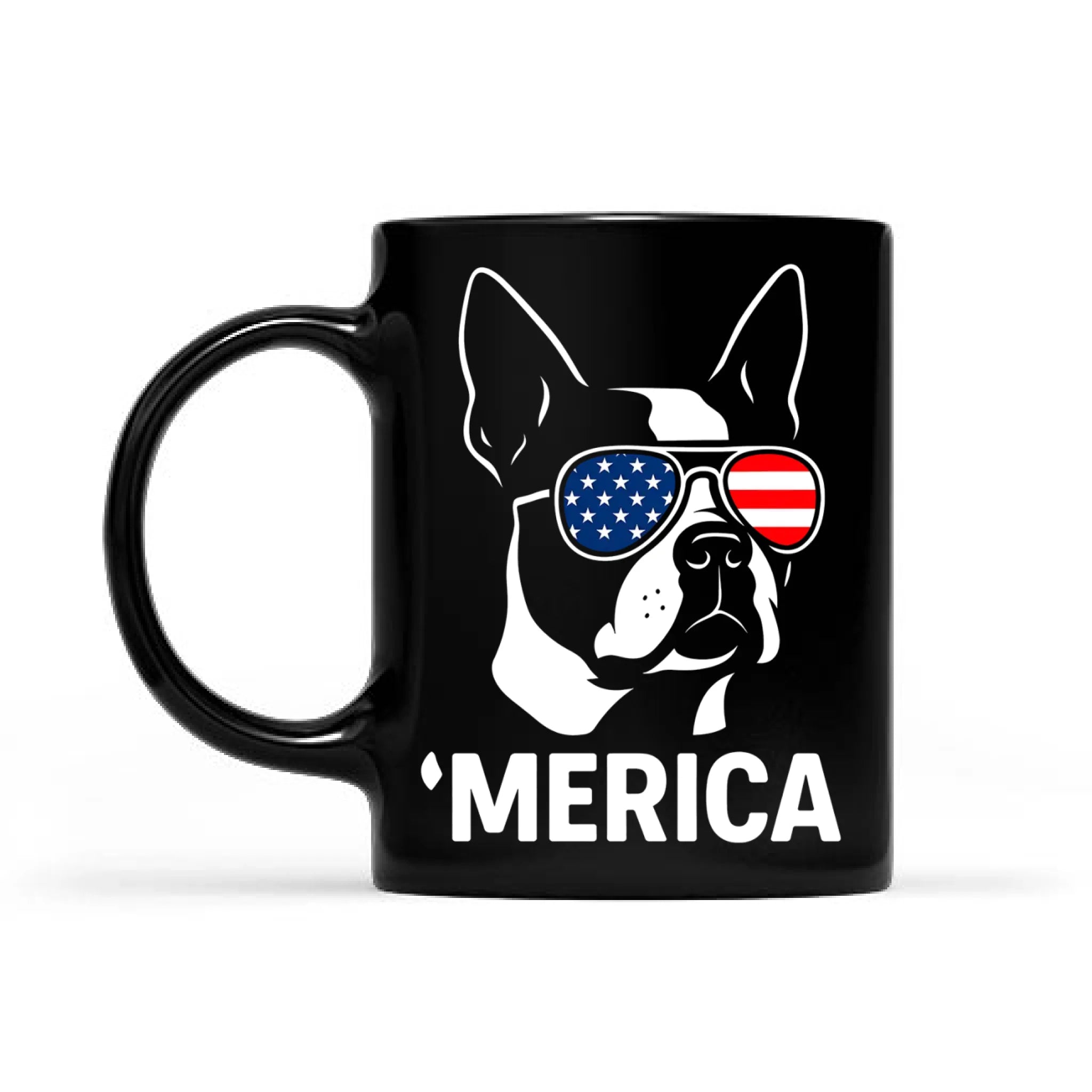 Patriotic Boston Terrier Mug, 4th July Dog Lover Gift