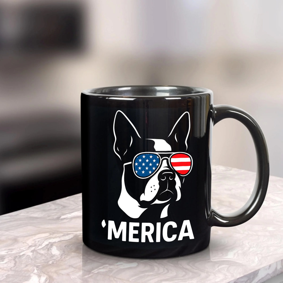 America Boston Terrier Mug | Patriotic 4th July Dog Lover Gift