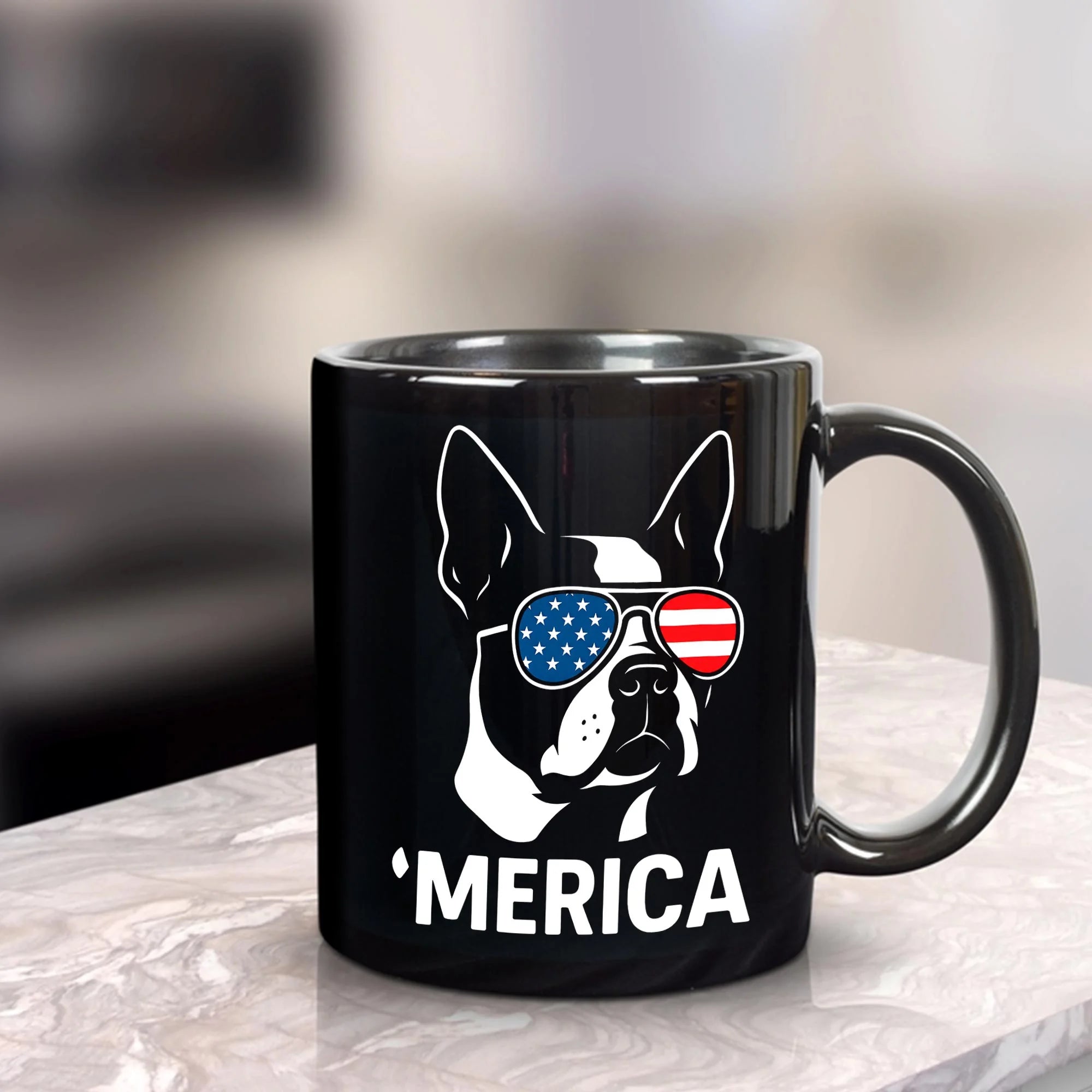 America Boston Terrier Mug | Patriotic 4th July Dog Lover Gift