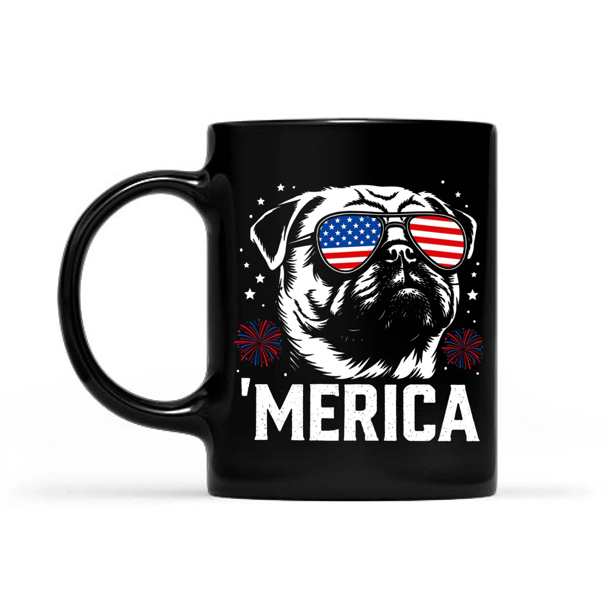 Patriotic Pug Merica Mug | 4th of July Dog Lover Cup