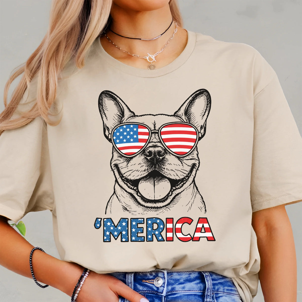 French Bulldog Merica Shirt | Patriotic Frenchie Tee | 4th of July Dog Lover Gift