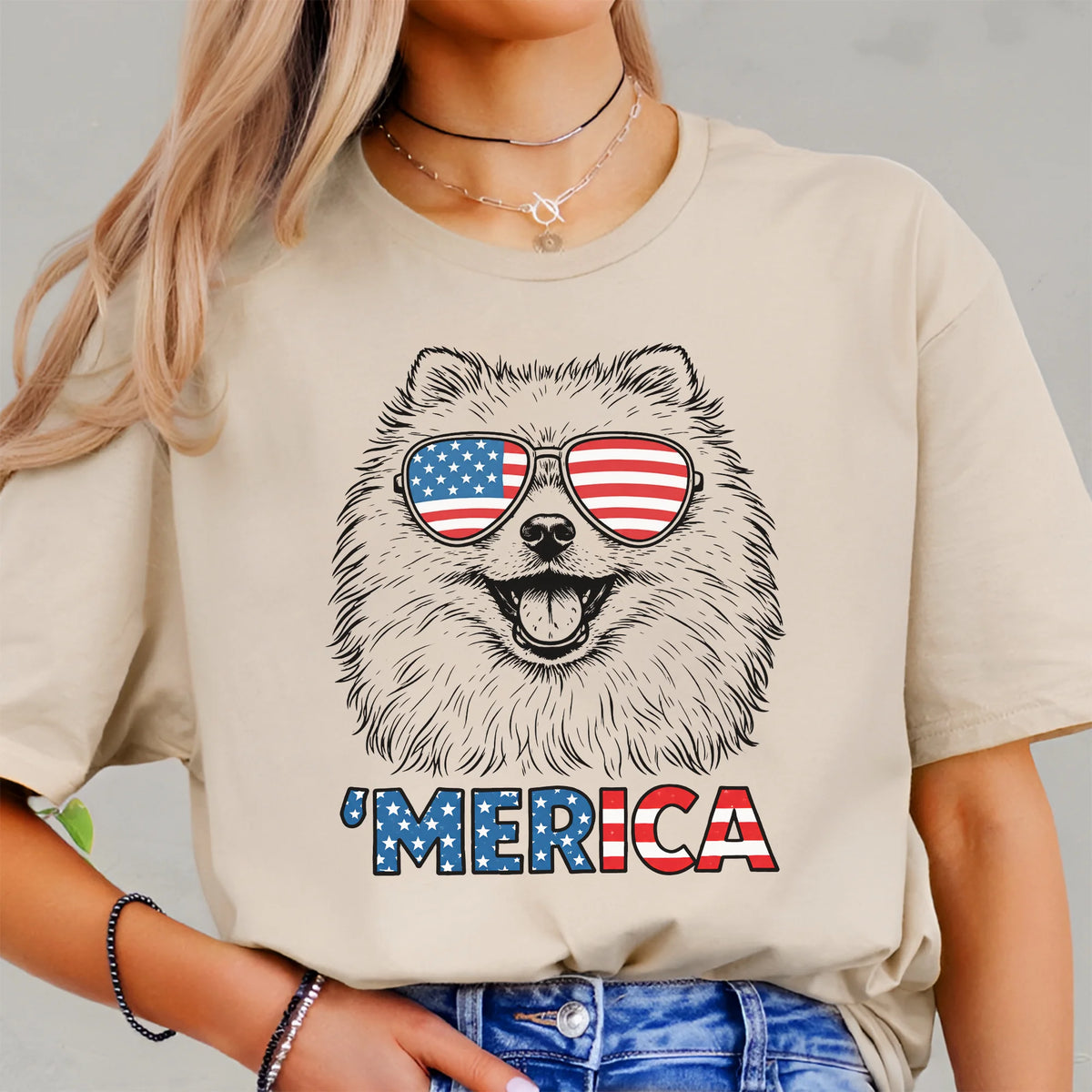 Pomeranian Merica Shirt | Patriotic Dog Lover Tee | 4th of July Dog Mom Gift
