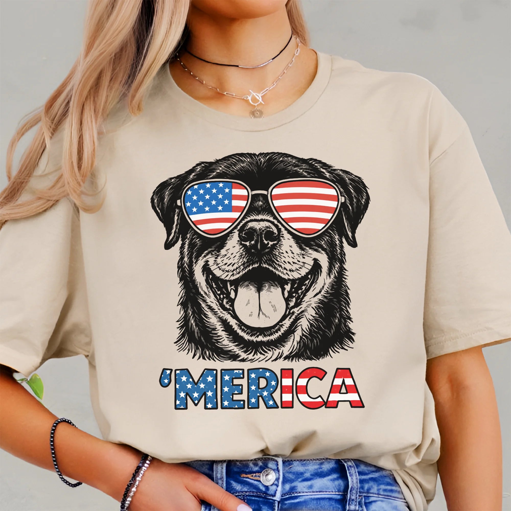 Rottweiler Merica Shirt | Patriotic 4th July Rottie Mom Dad Tee