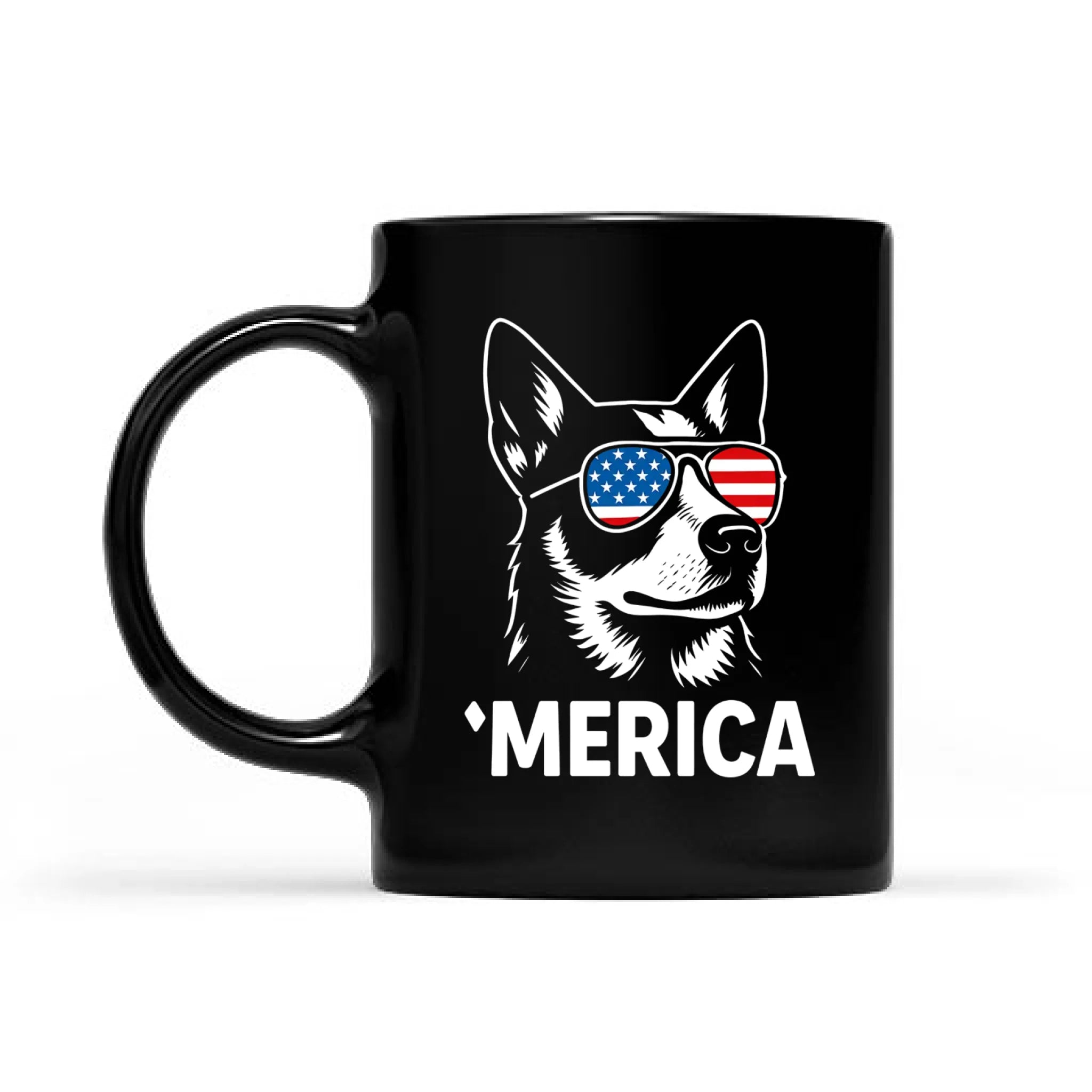 Patriotic Heeler Mug, USA Blue Heeler 4th July Coffee Cup